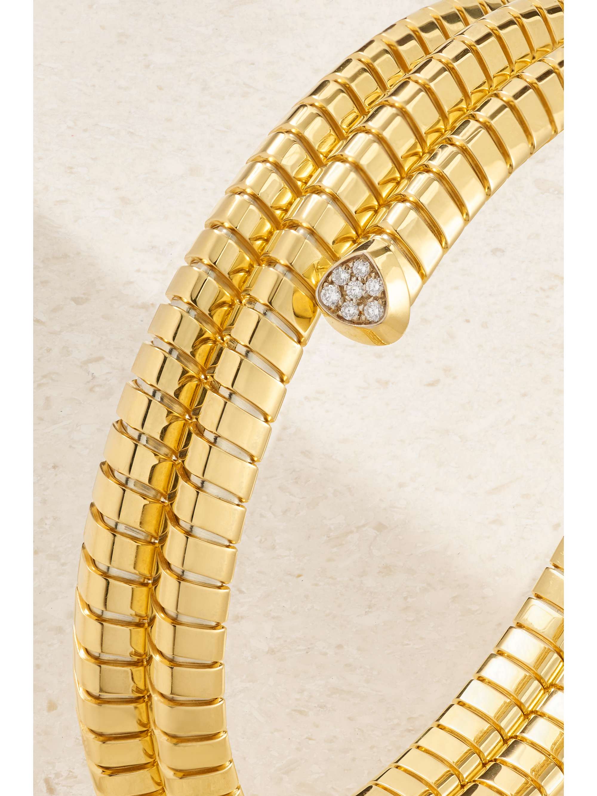 MARINA B Trisolina Triple 18-karat gold diamond bangle