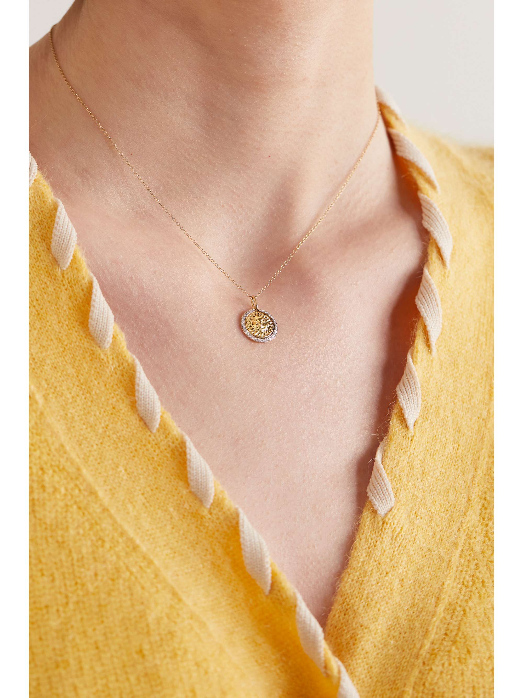 MARINA B Soleil 18-karat gold diamond necklace
