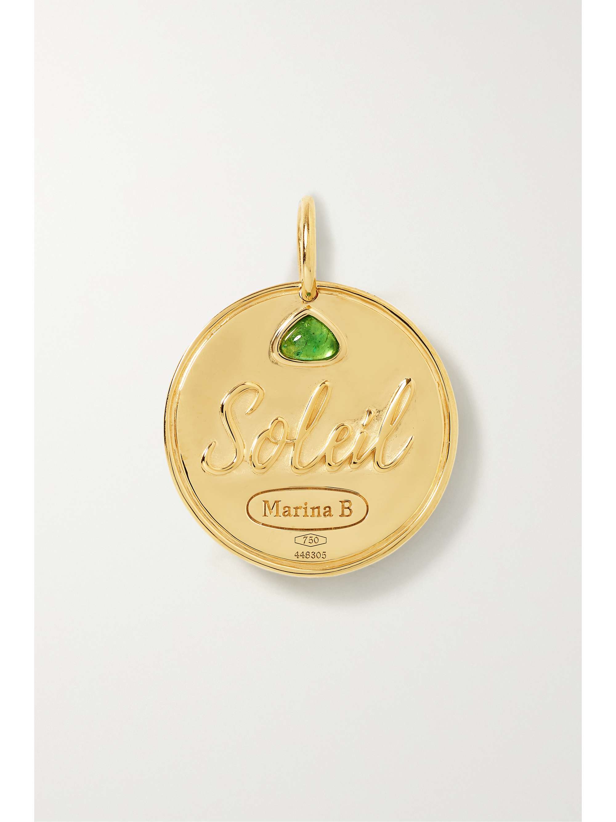 MARINA B Soleil 18-karat gold emerald pendant