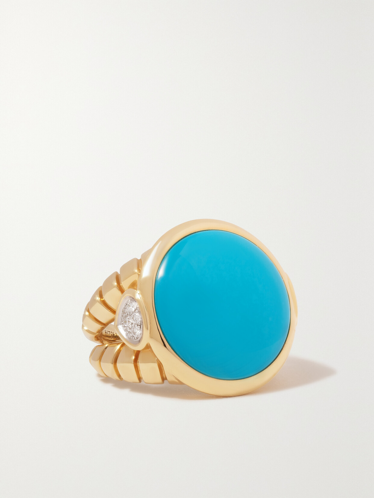 Marina B - Soleil Exotic 18-karat Gold, Turquoise And Diamond Ring - 6