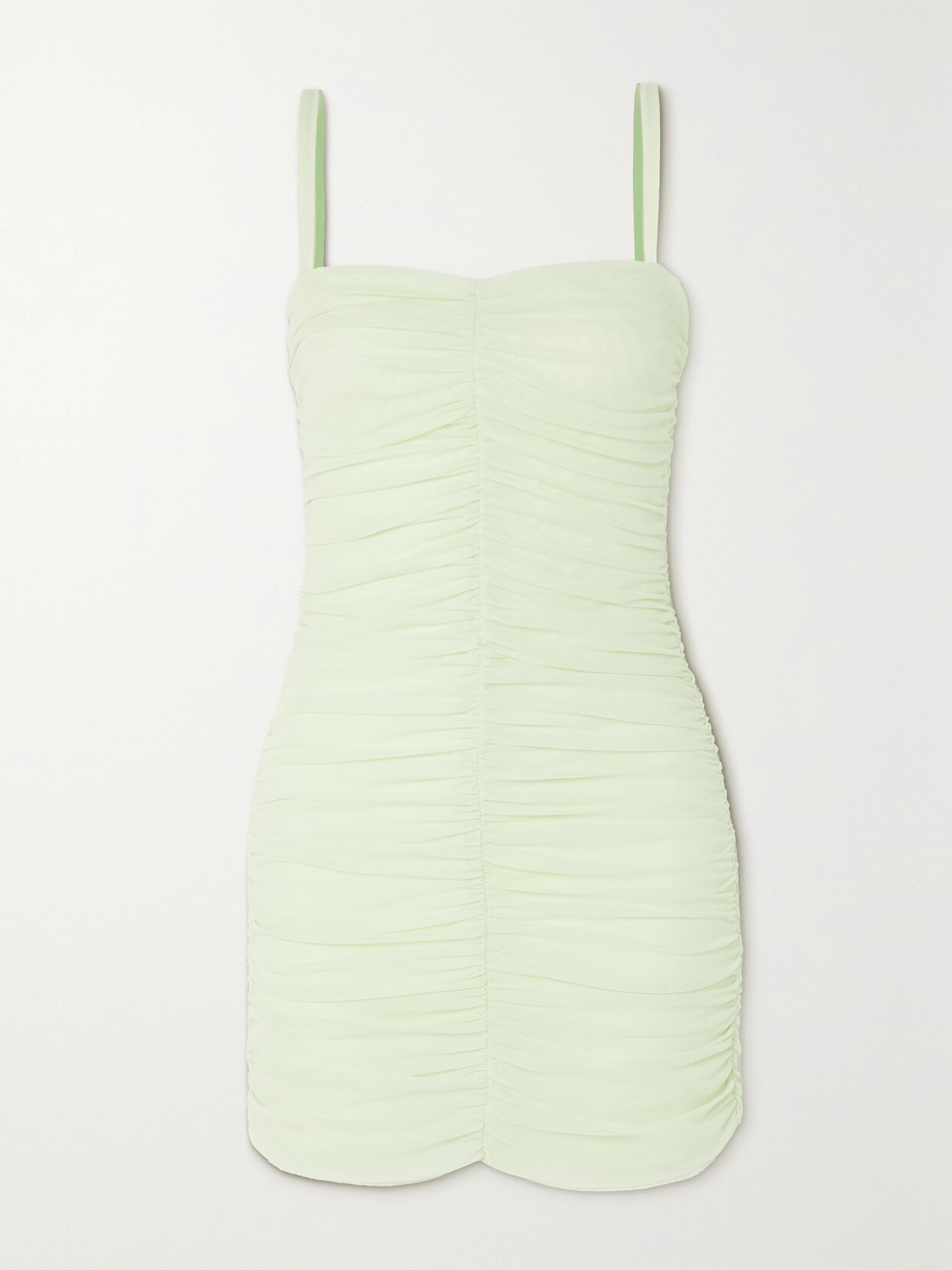 Marysia - Vendue Ruched Stretch-tulle Mini Dress - Green