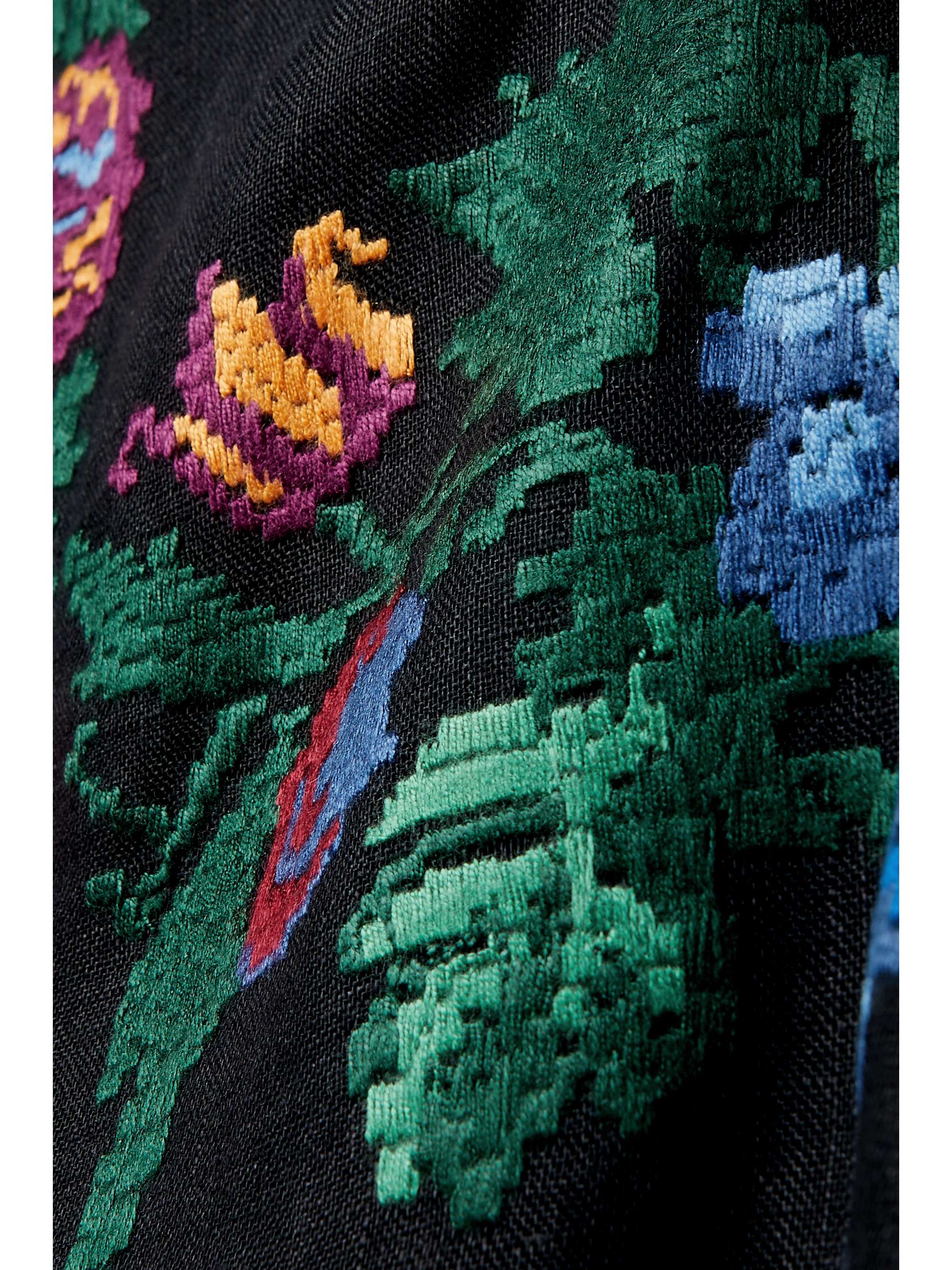 VITA KIN Pavla embroidered linen midi dress