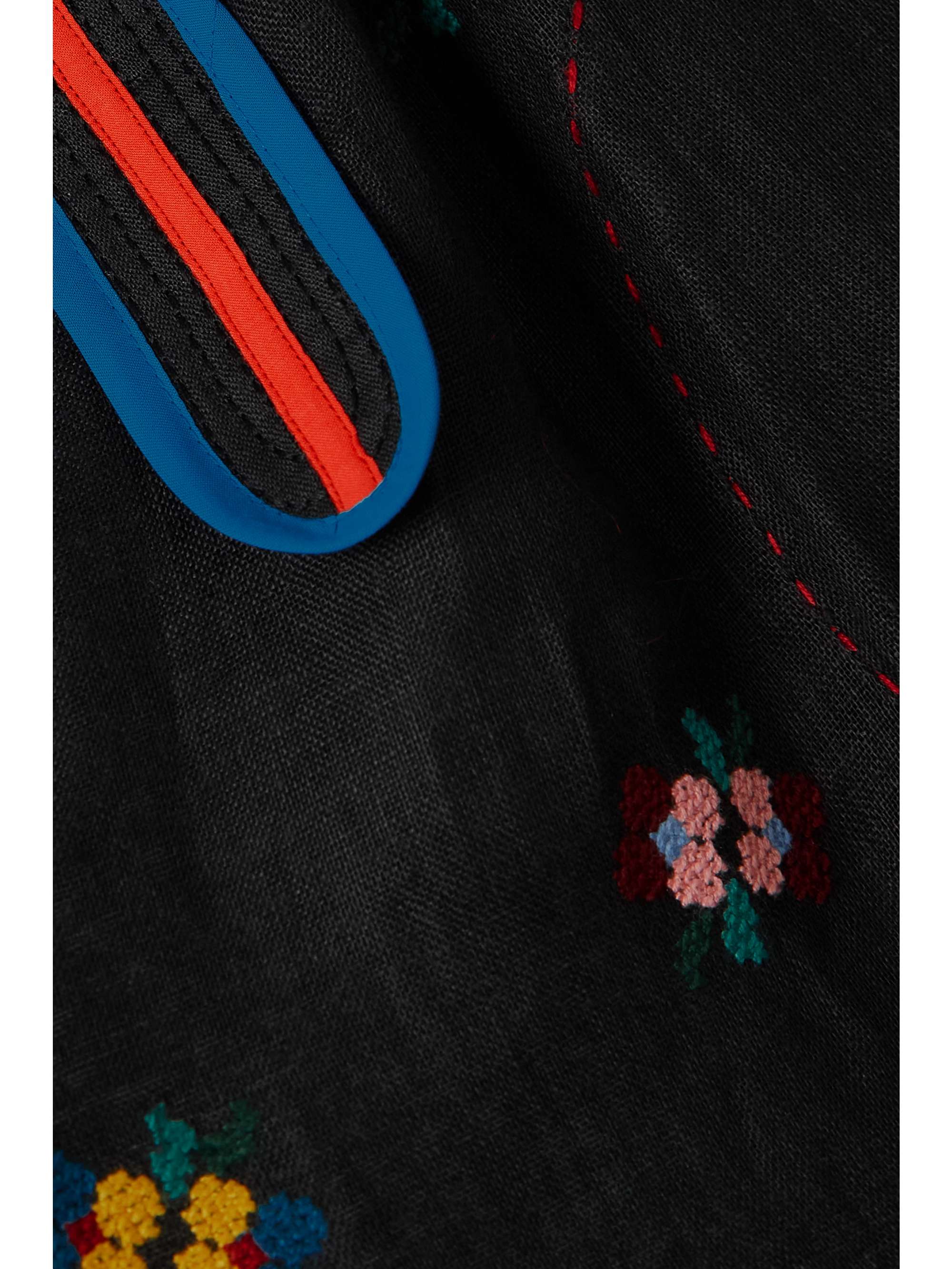 VITA KIN Happy Cherry embroidered linen midi dress