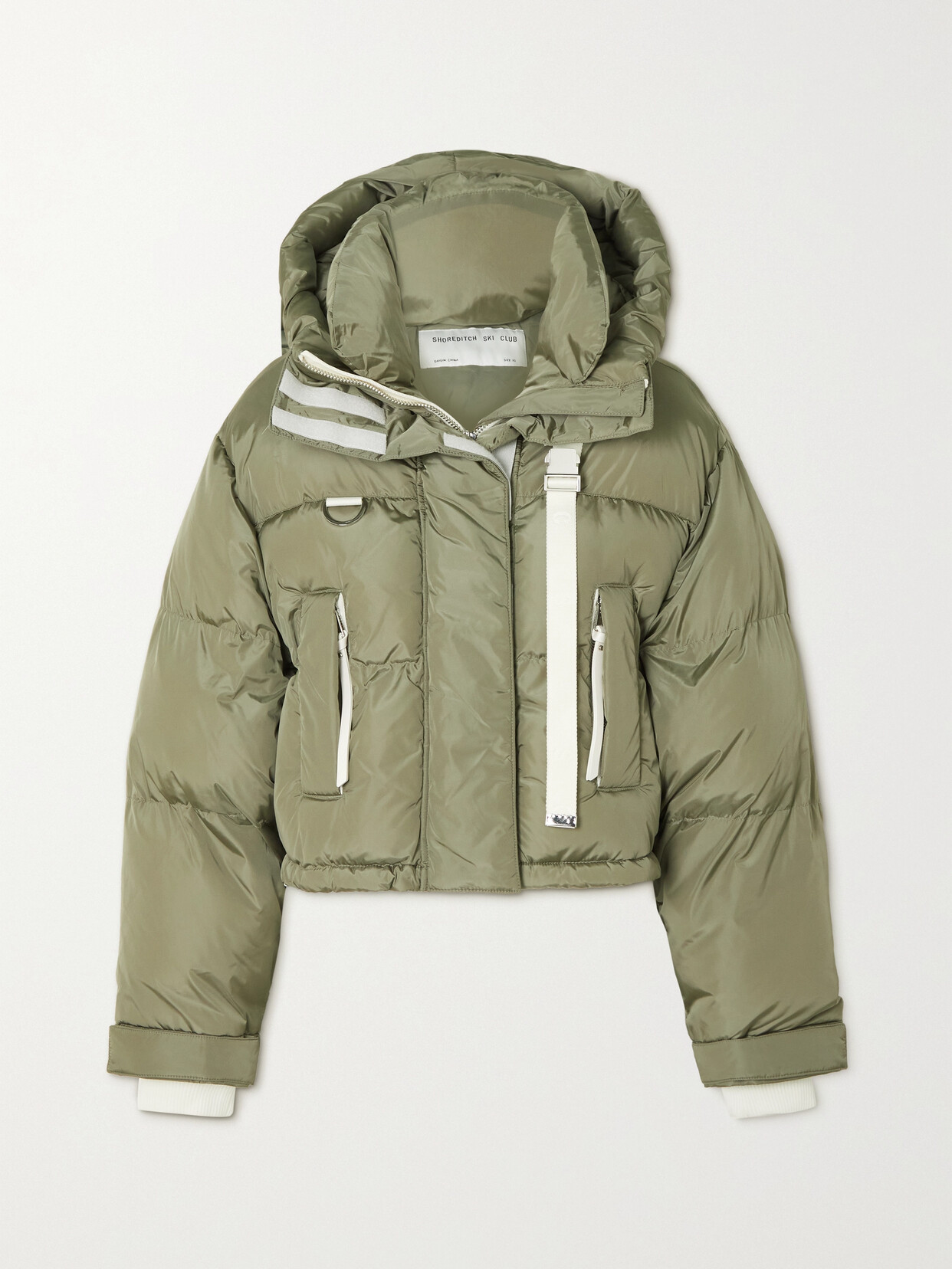 Shoreditch Ski Club - Net Sustain Willow Hooded Quilted Padded Recycled-shell Jacket - Green