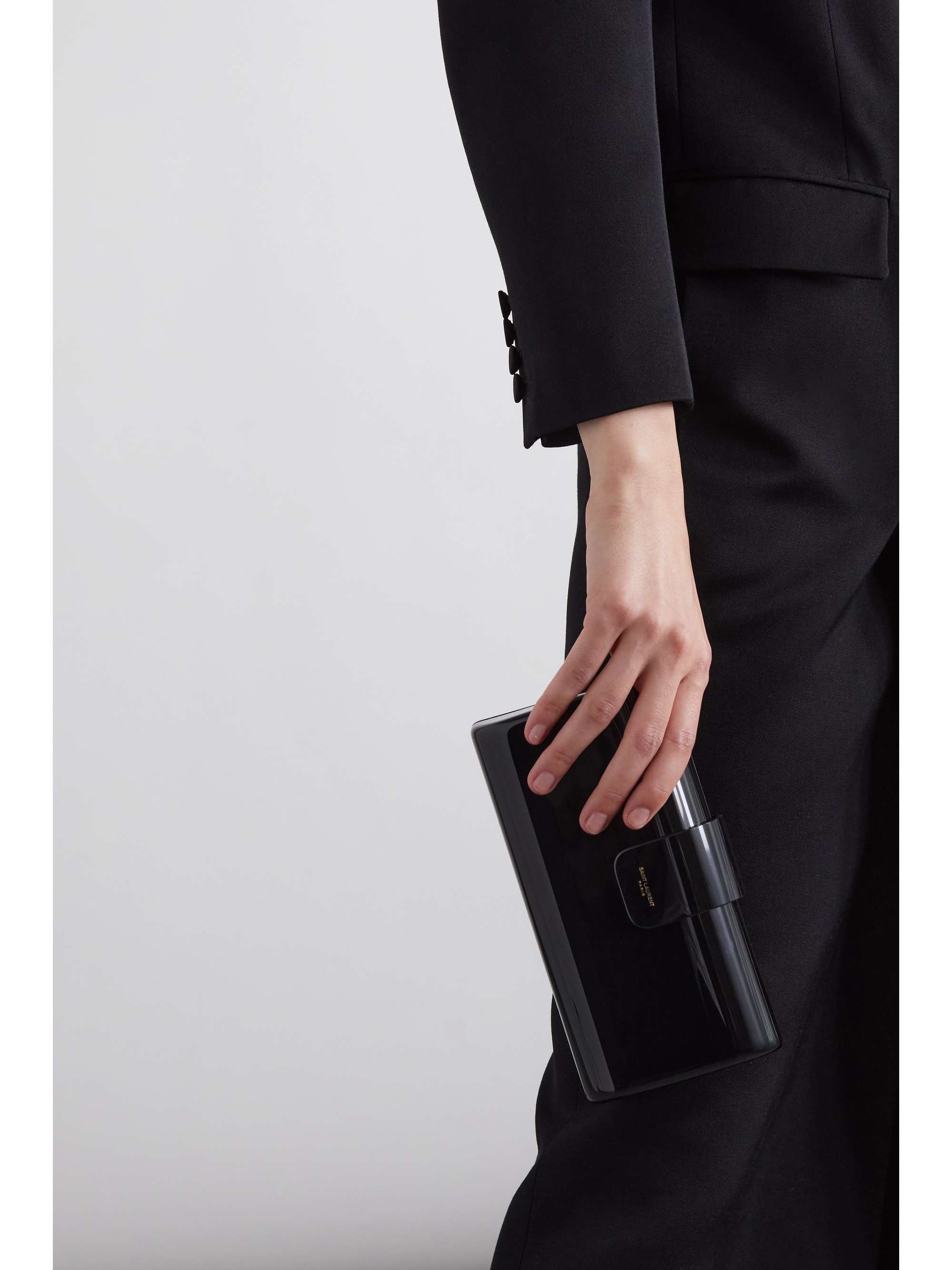 SAINT LAURENT Plexiglas clutch
