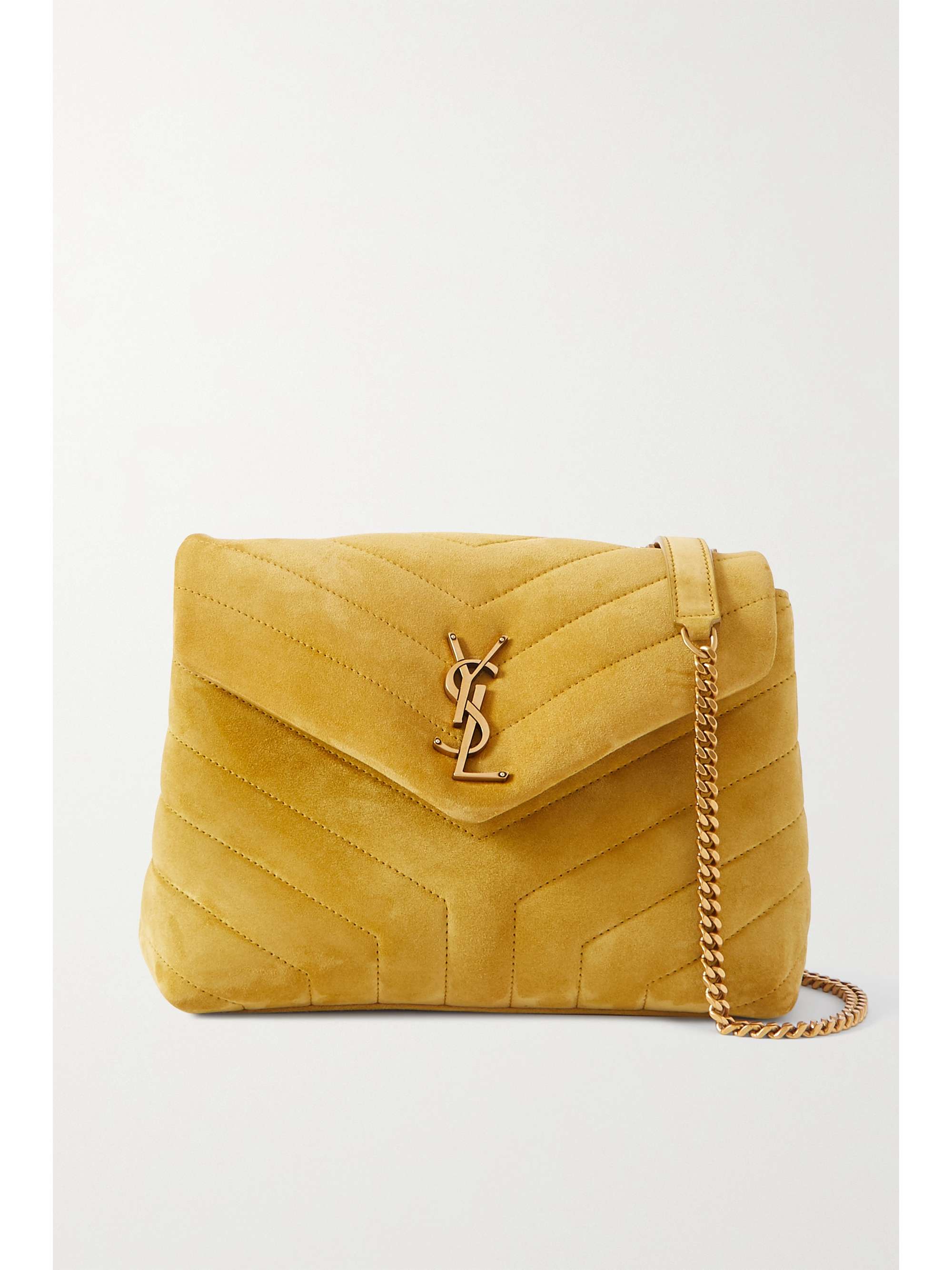 Saint Laurent Small Kate Chevron Suede & Leather Shoulder Bag 