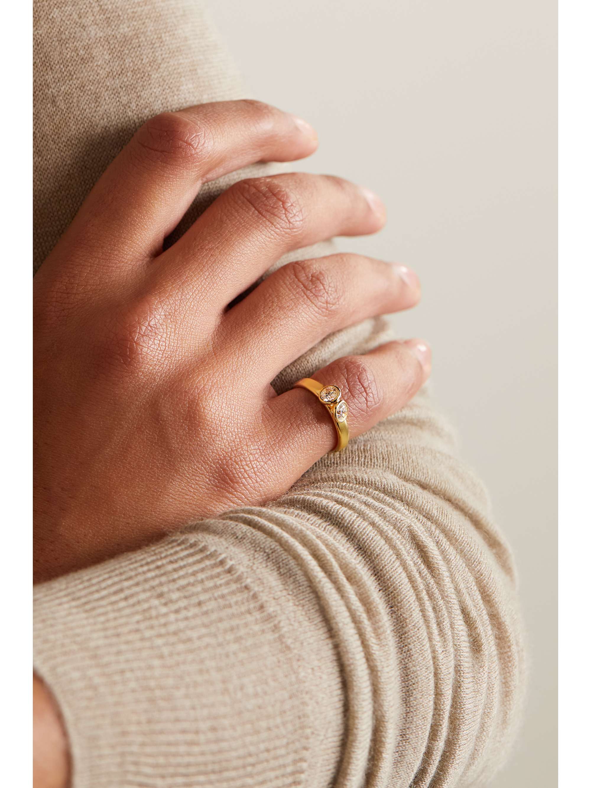 COURBET Origine 18-karat recycled gold laboratory-grown diamond ring