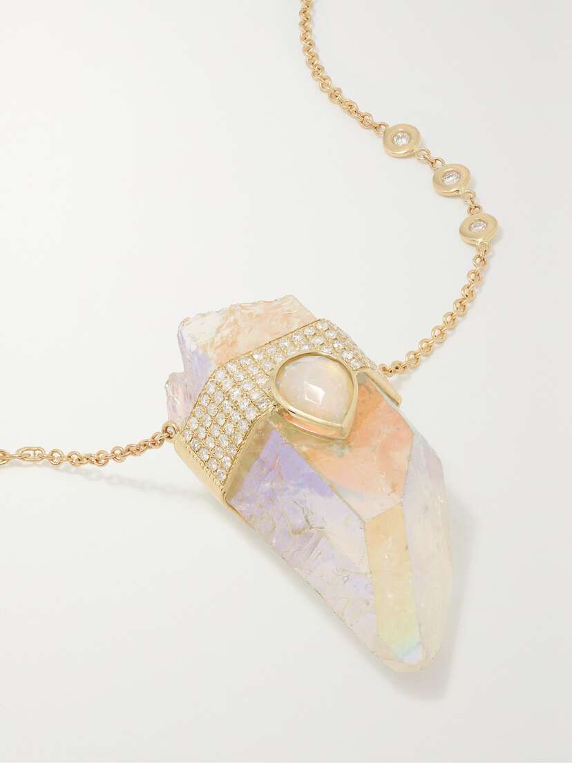Jacquie Aiche 14-karat Gold Multi-stone Necklace