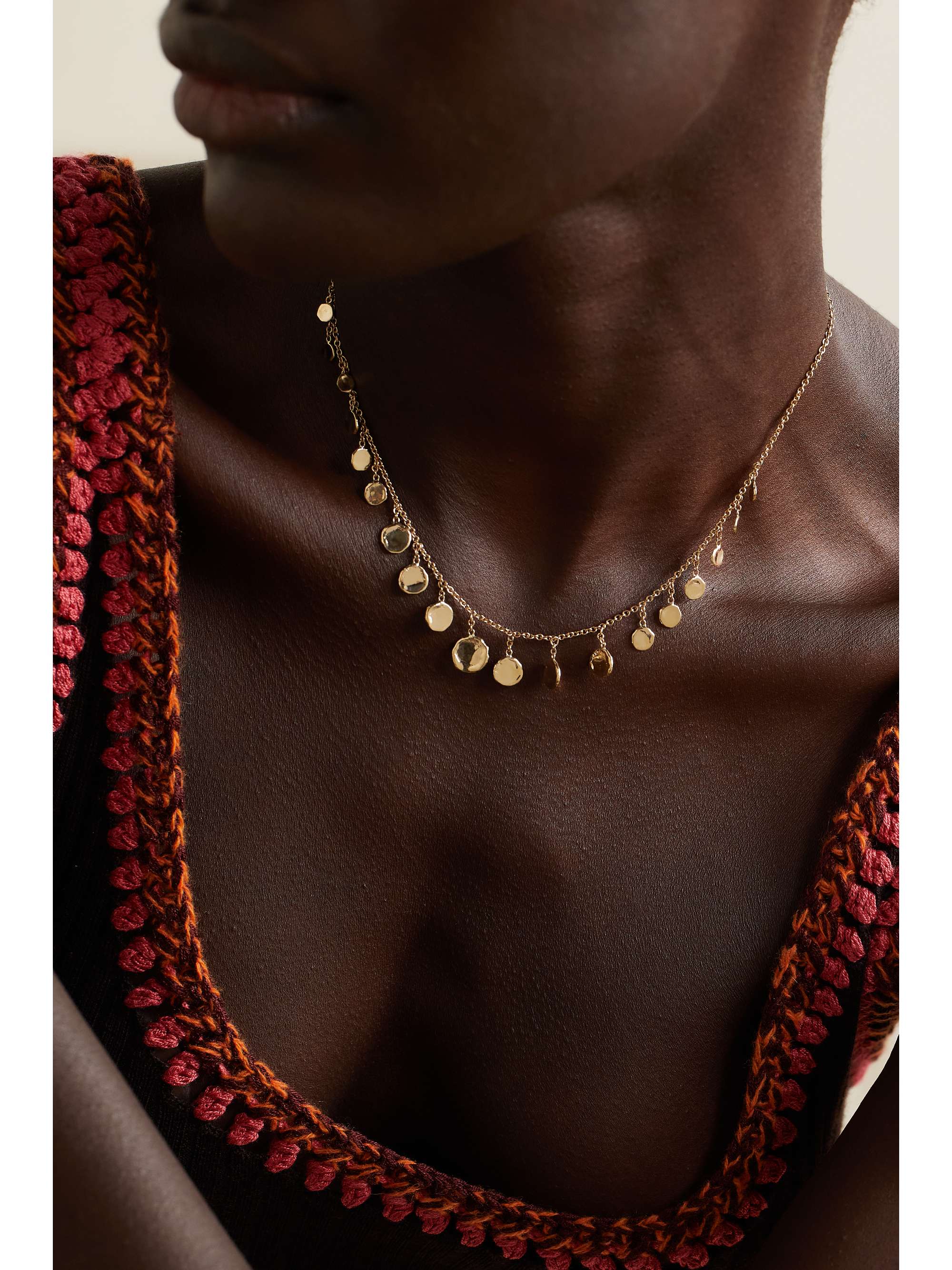 Gold Shaker 14karat gold necklace JACQUIE AICHE NETAPORTER