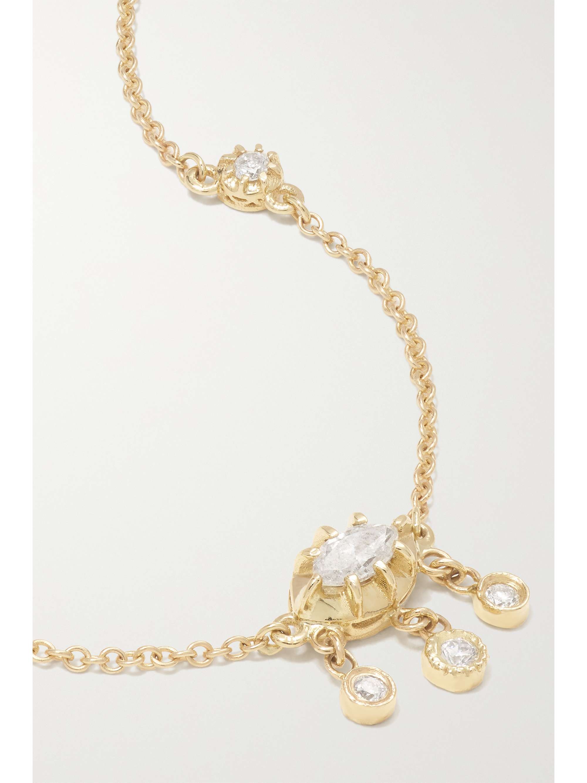 JACQUIE AICHE Sophia Shaker 14-karat gold diamond necklace