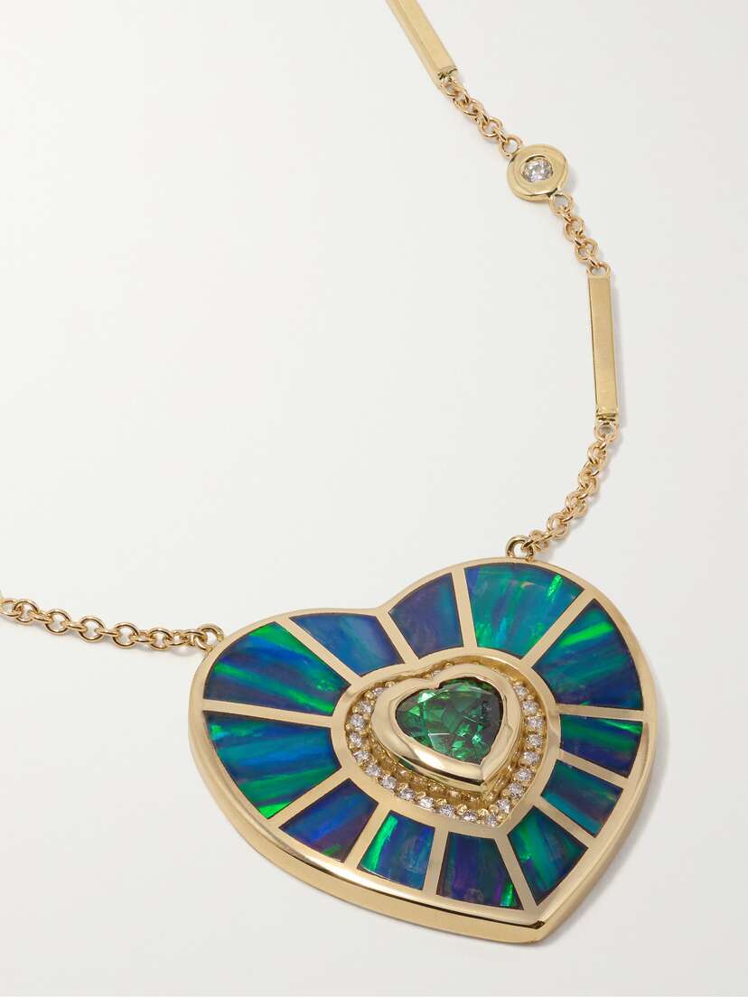 Jacquie Aiche 14-karat Gold Multi-stone Necklace