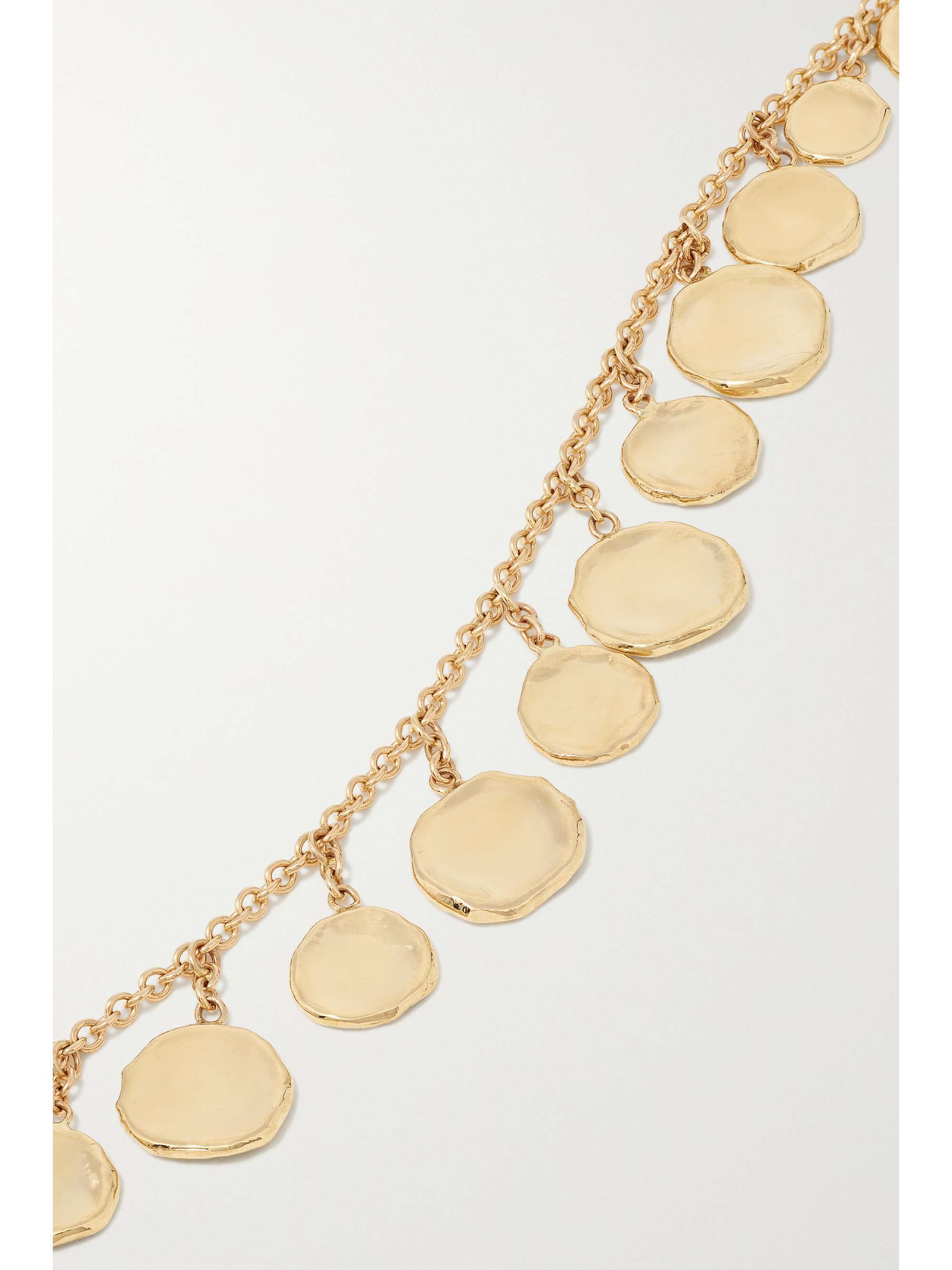 JACQUIE AICHE Shaker 14-karat gold anklet