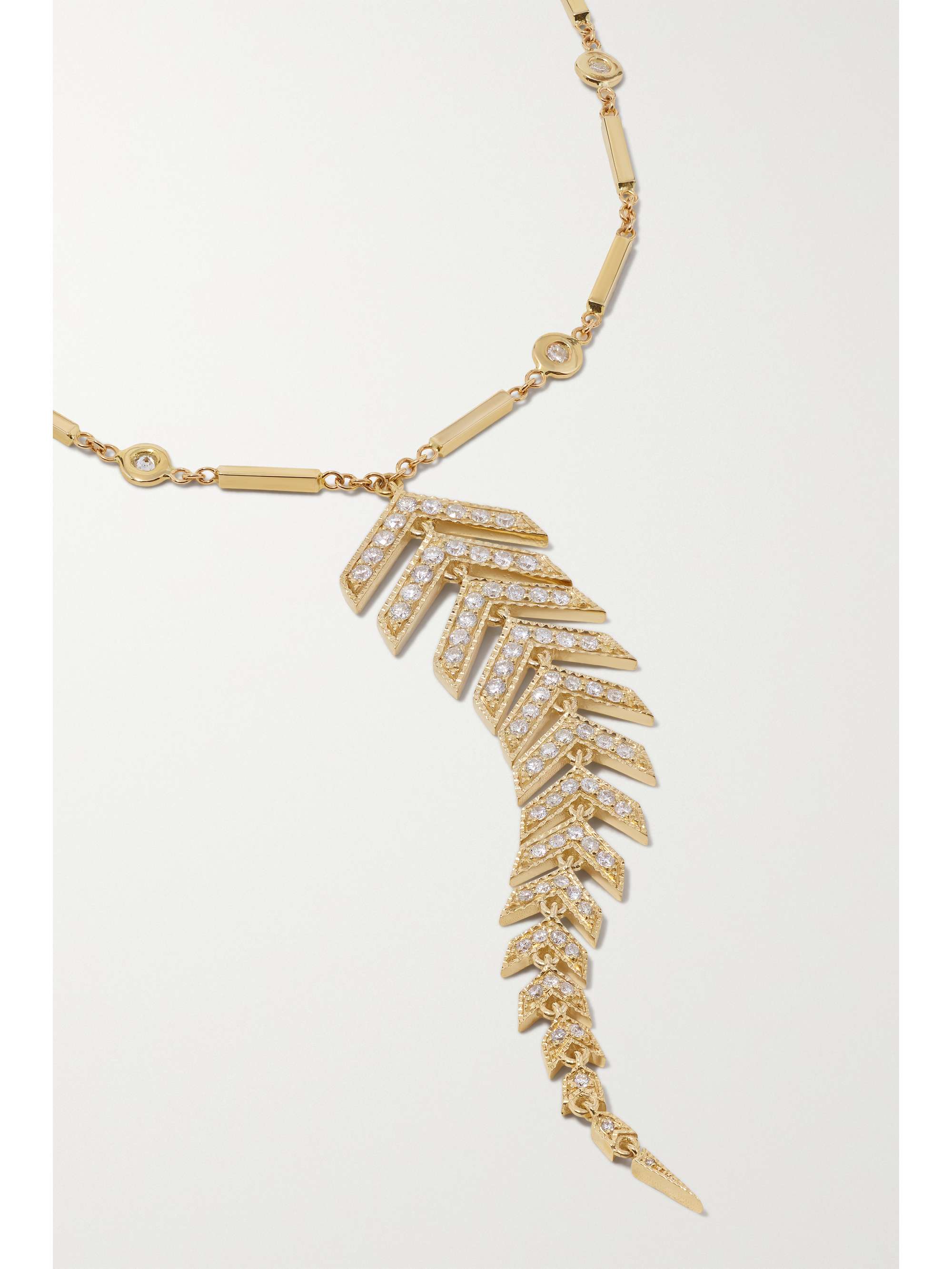 JACQUIE AICHE 14-karat gold diamond necklace