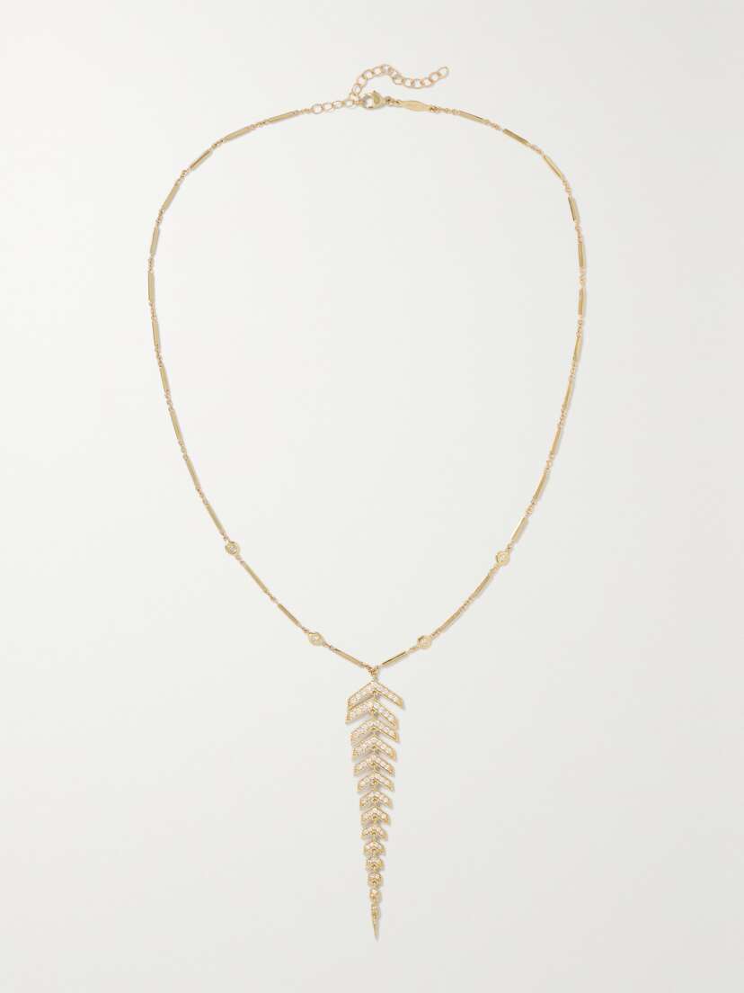 Jacquie Aiche 14-karat Gold Diamond Necklace