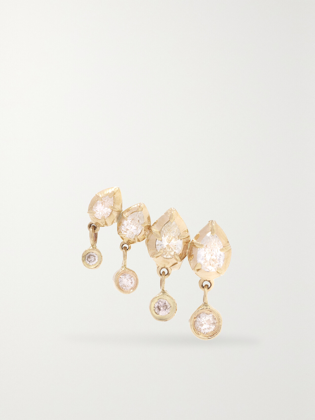Jacquie Aiche - Graduated Sophia 14-karat Gold Diamond Single Earring - one size