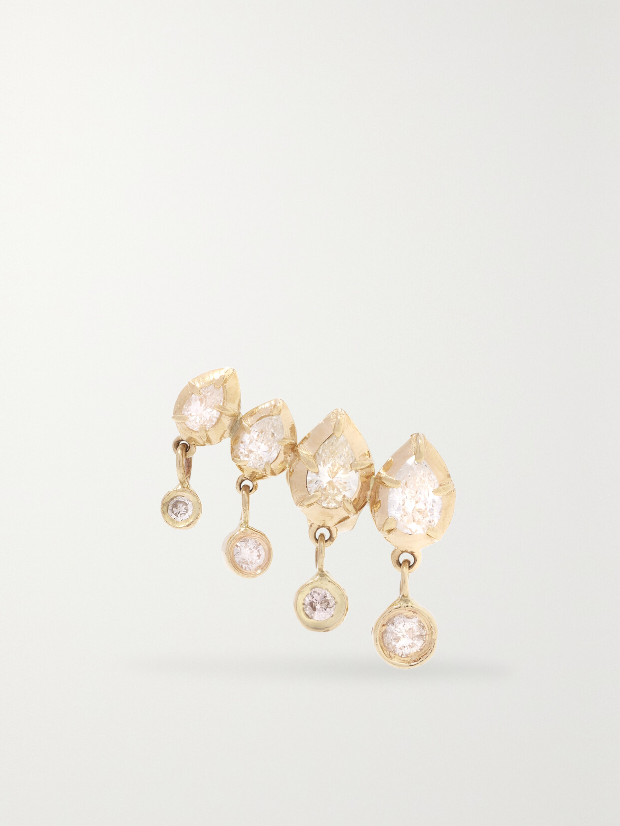 Jacquie Aiche - Graduated Sophia 14-karat Gold Diamond Single Earring - one size