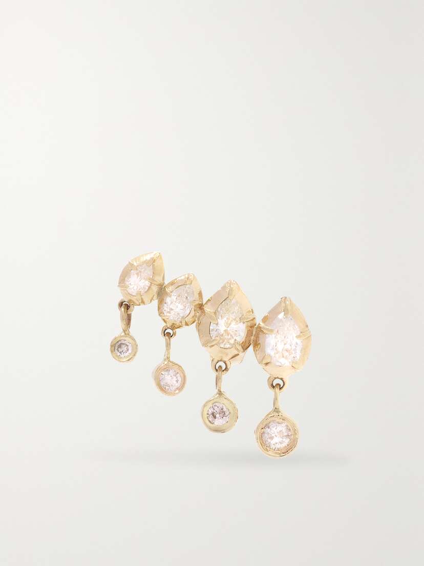 Jacquie Aiche Graduated Sophia 14-karat Gold Diamond Single Earring