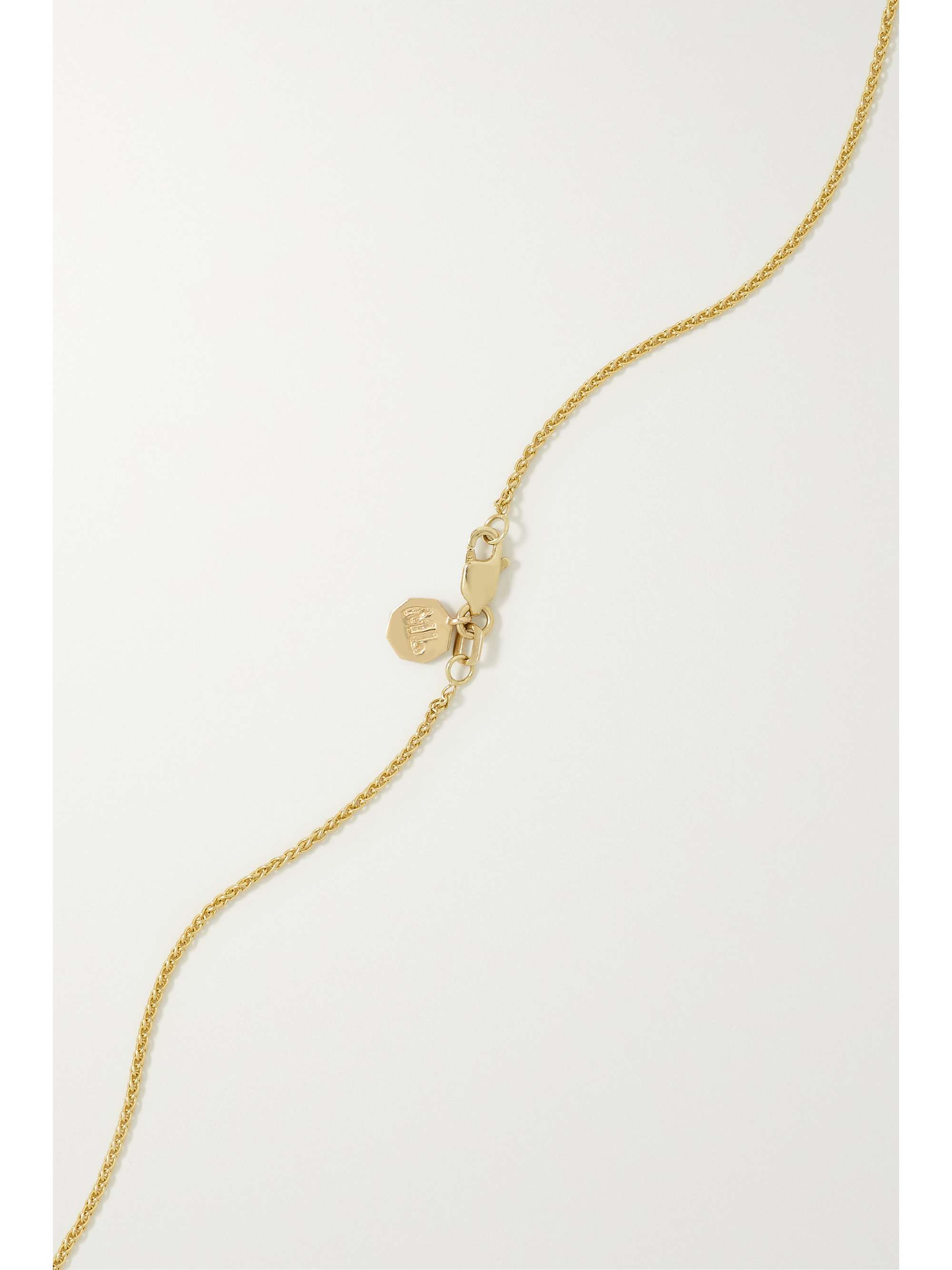 MARLO LAZ Southwestern Pear 14-karat gold, tourmaline and diamond necklace