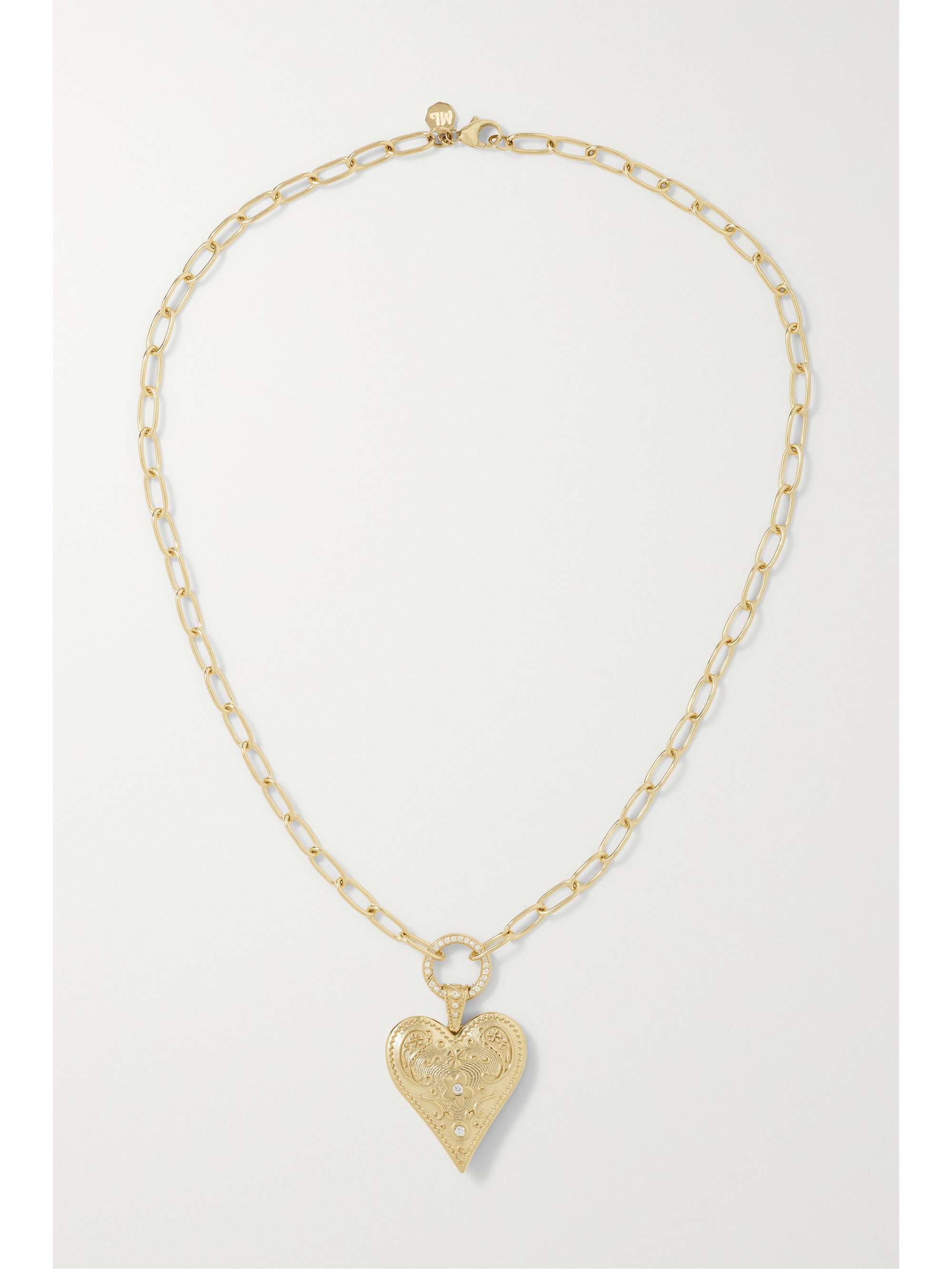 MARLO LAZ Large Southwestern 14-karat gold diamond necklace