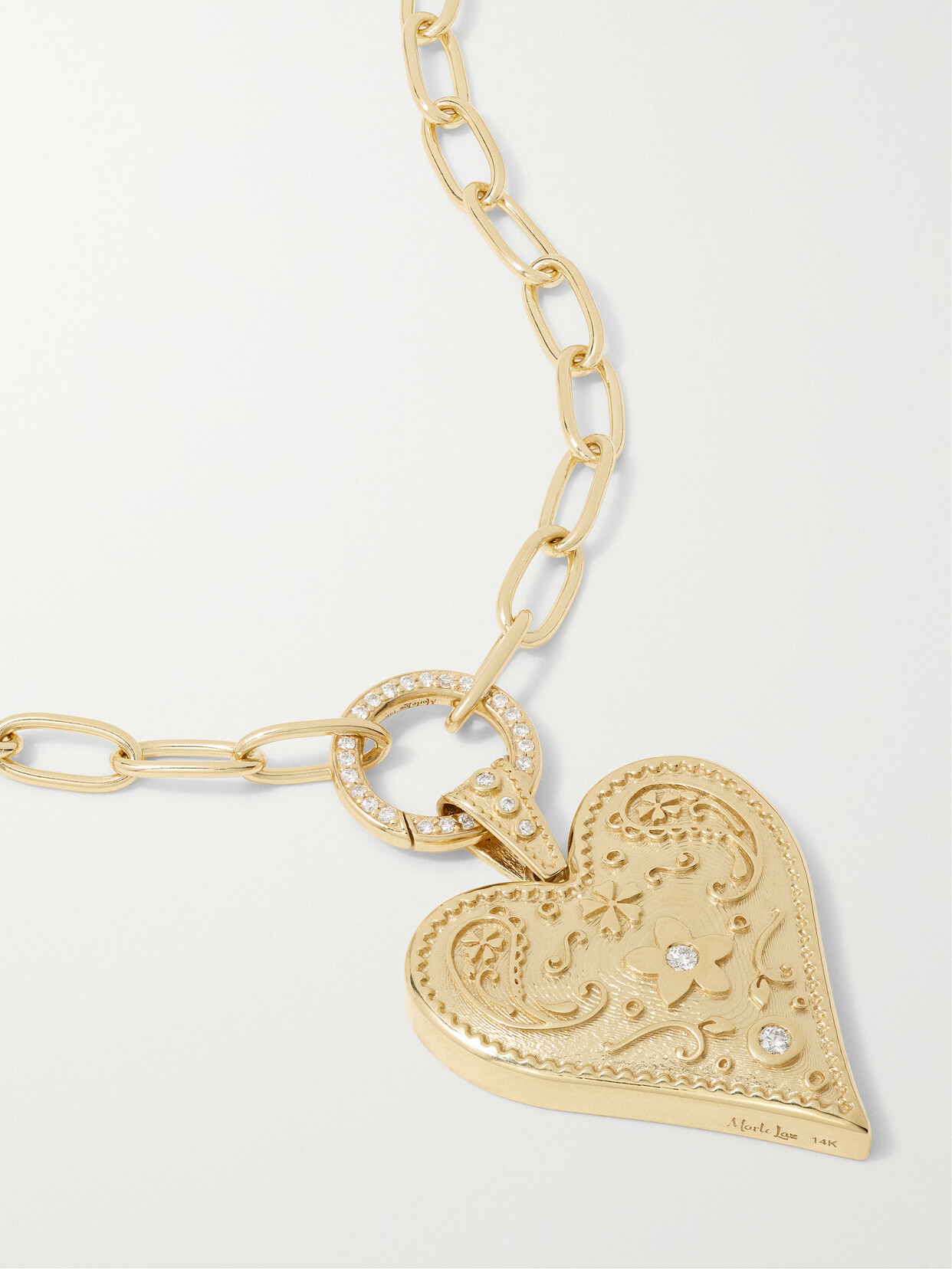 Marlo Laz - Large Southwestern 14-karat Gold Diamond Necklace - one size 22 Awaiting product image