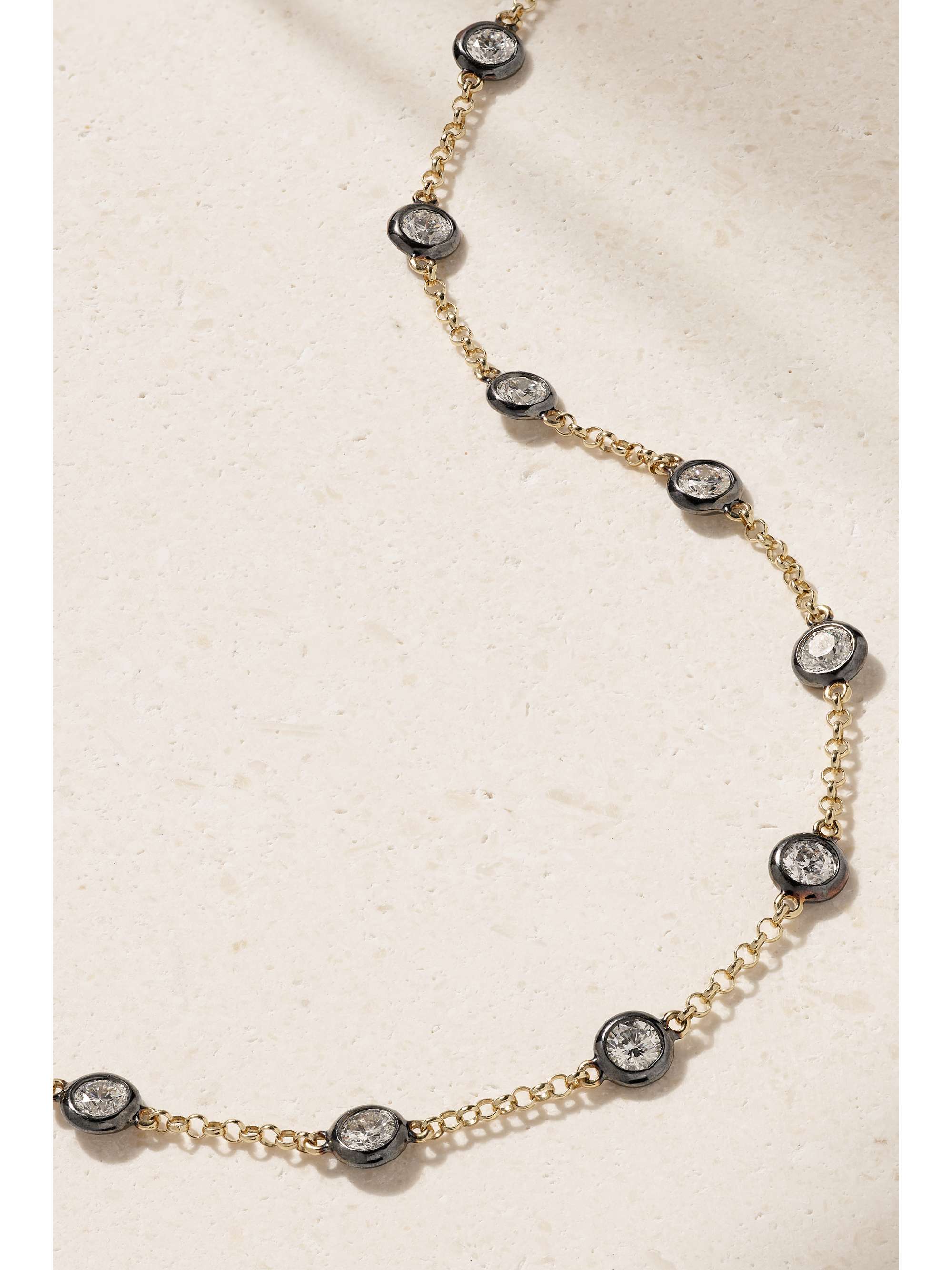 MARLO LAZ Natasha 14-karat gold diamond necklace