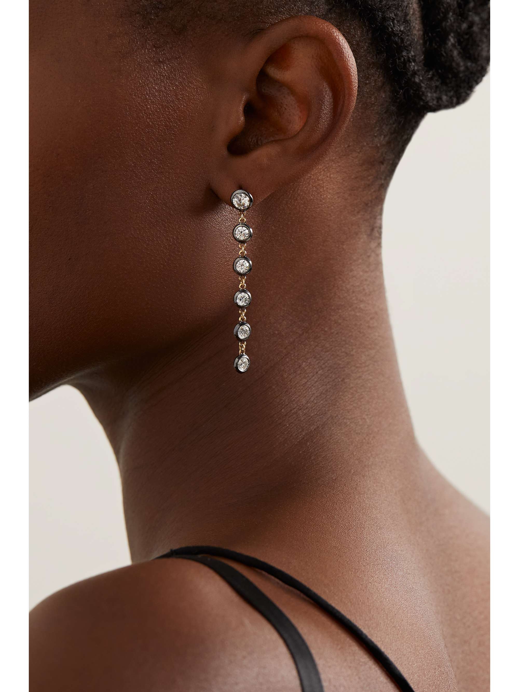 MARLO LAZ Natasha 14-karat gold diamond earrings