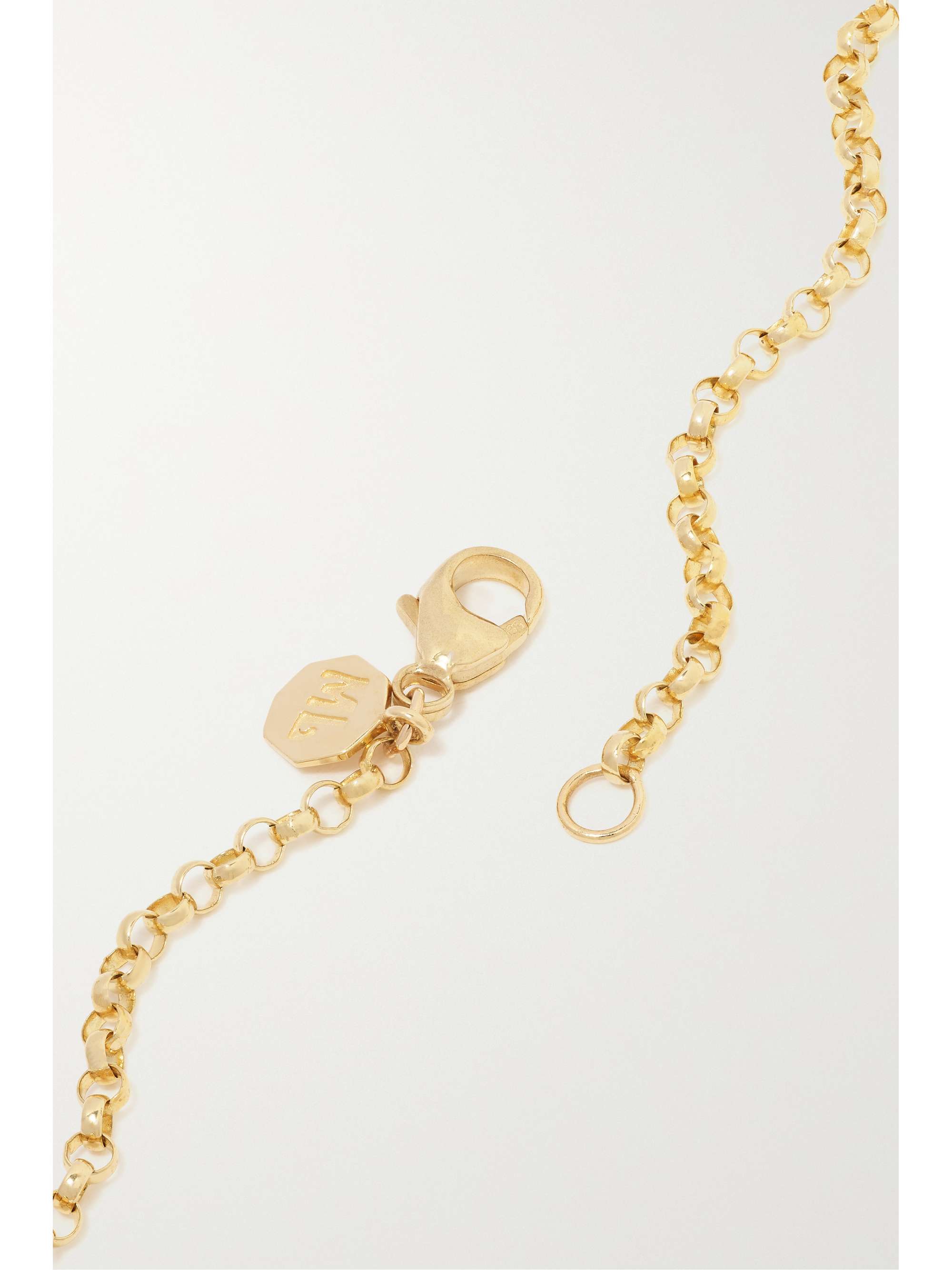 MARLO LAZ Alexandra 14-karat gold, emerald and diamond necklace