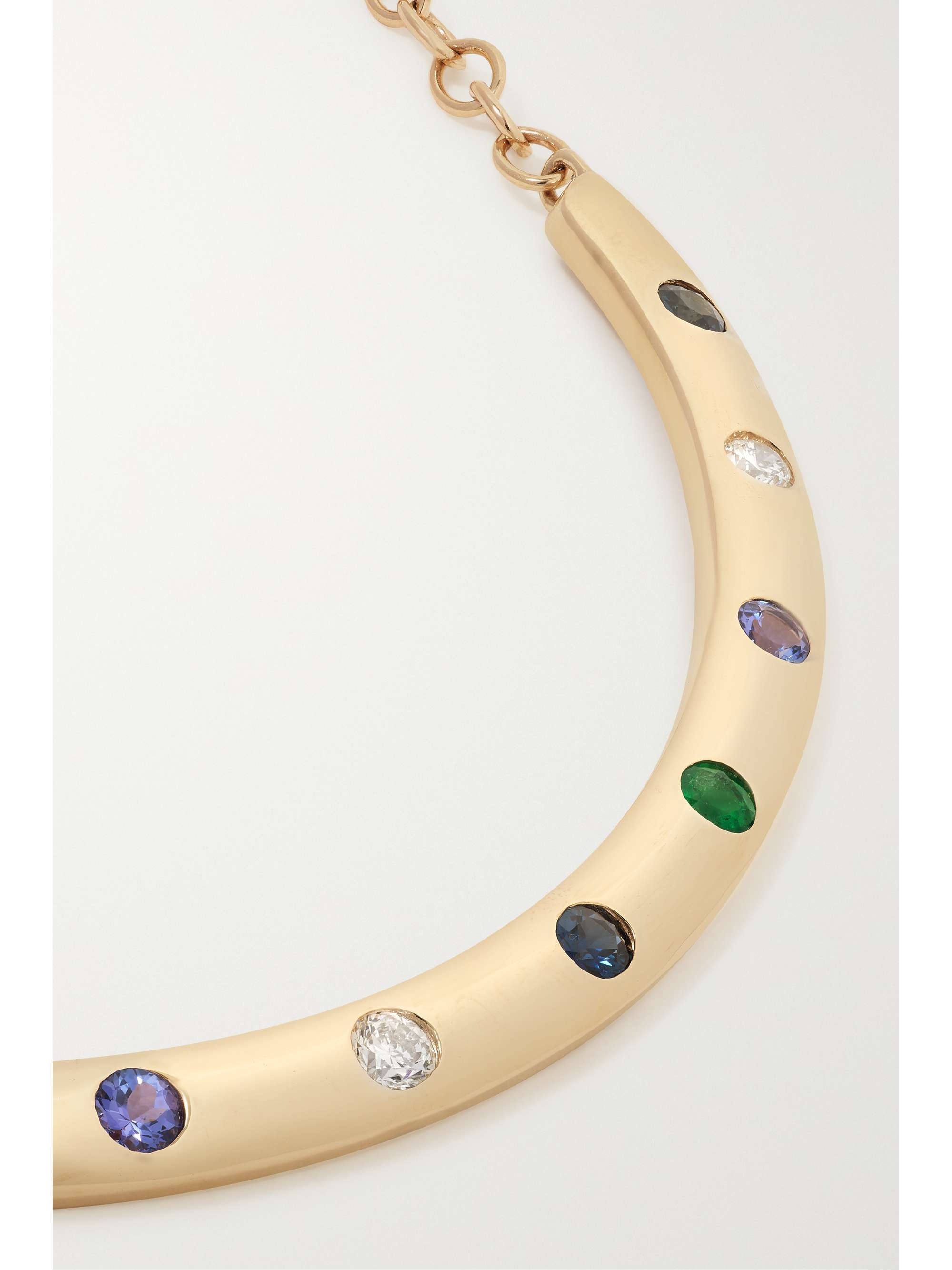 MARLO LAZ Gemma 14-karat gold multi-stone choker