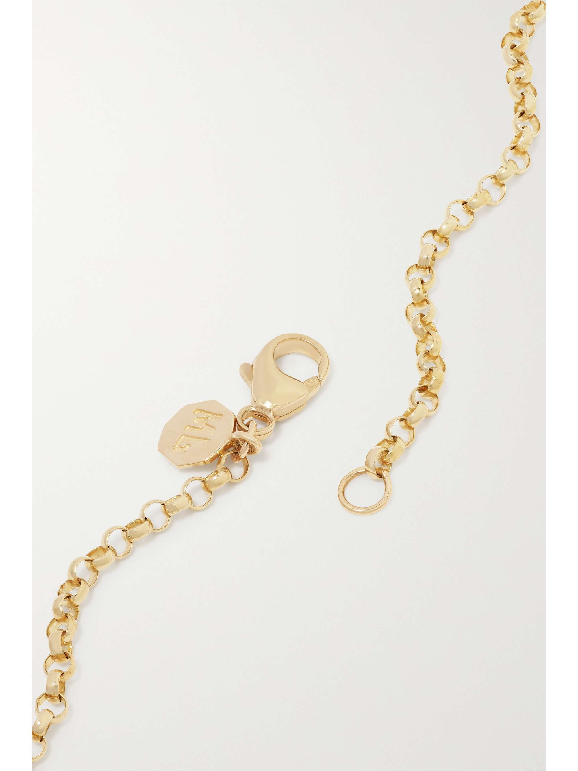 MARLO LAZ Alexandra 14-karat gold, aquamarine and diamond necklace