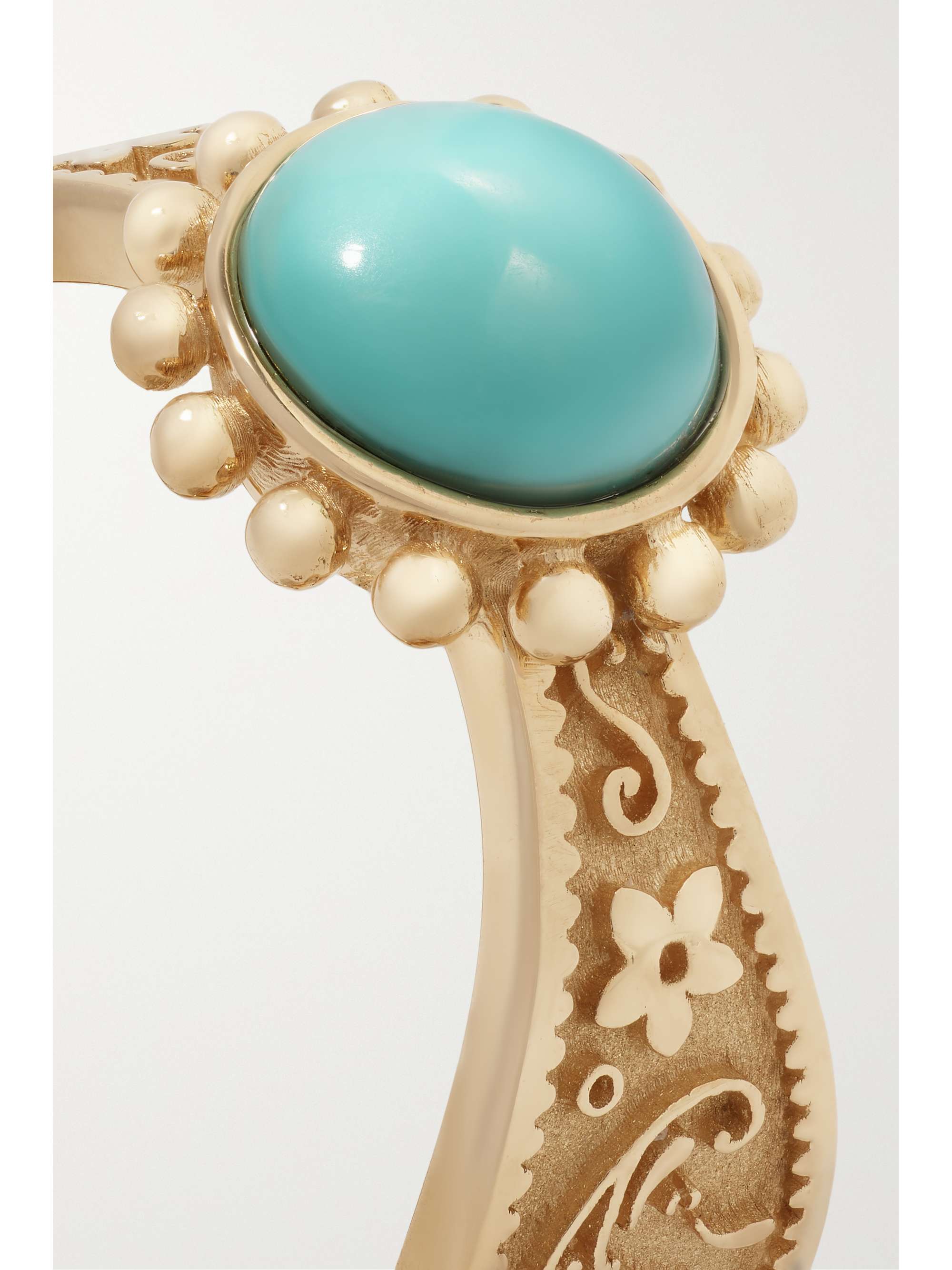MARLO LAZ Southwestern 14-karat gold turquoise ring