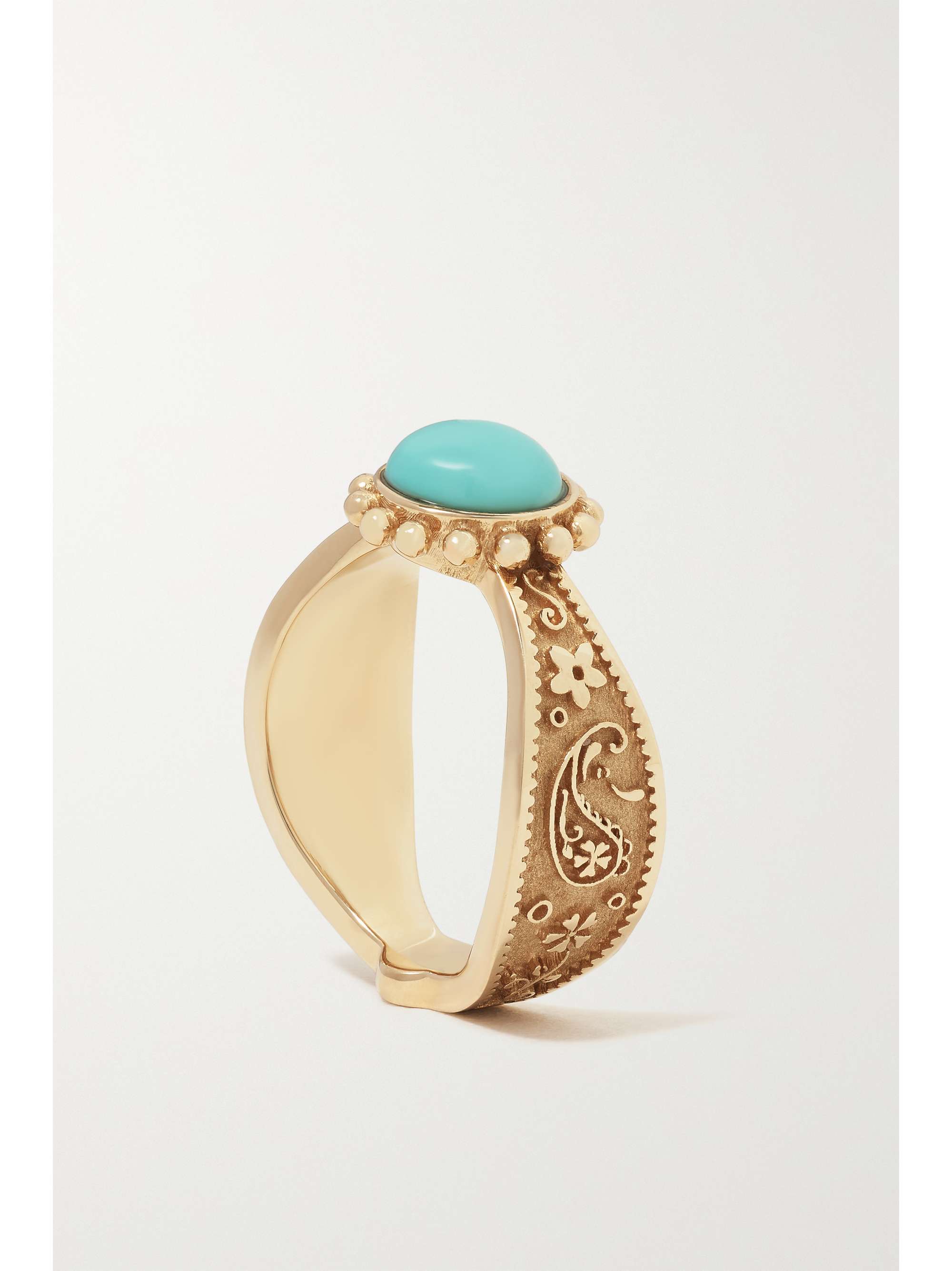 MARLO LAZ Southwestern 14-karat gold turquoise ring