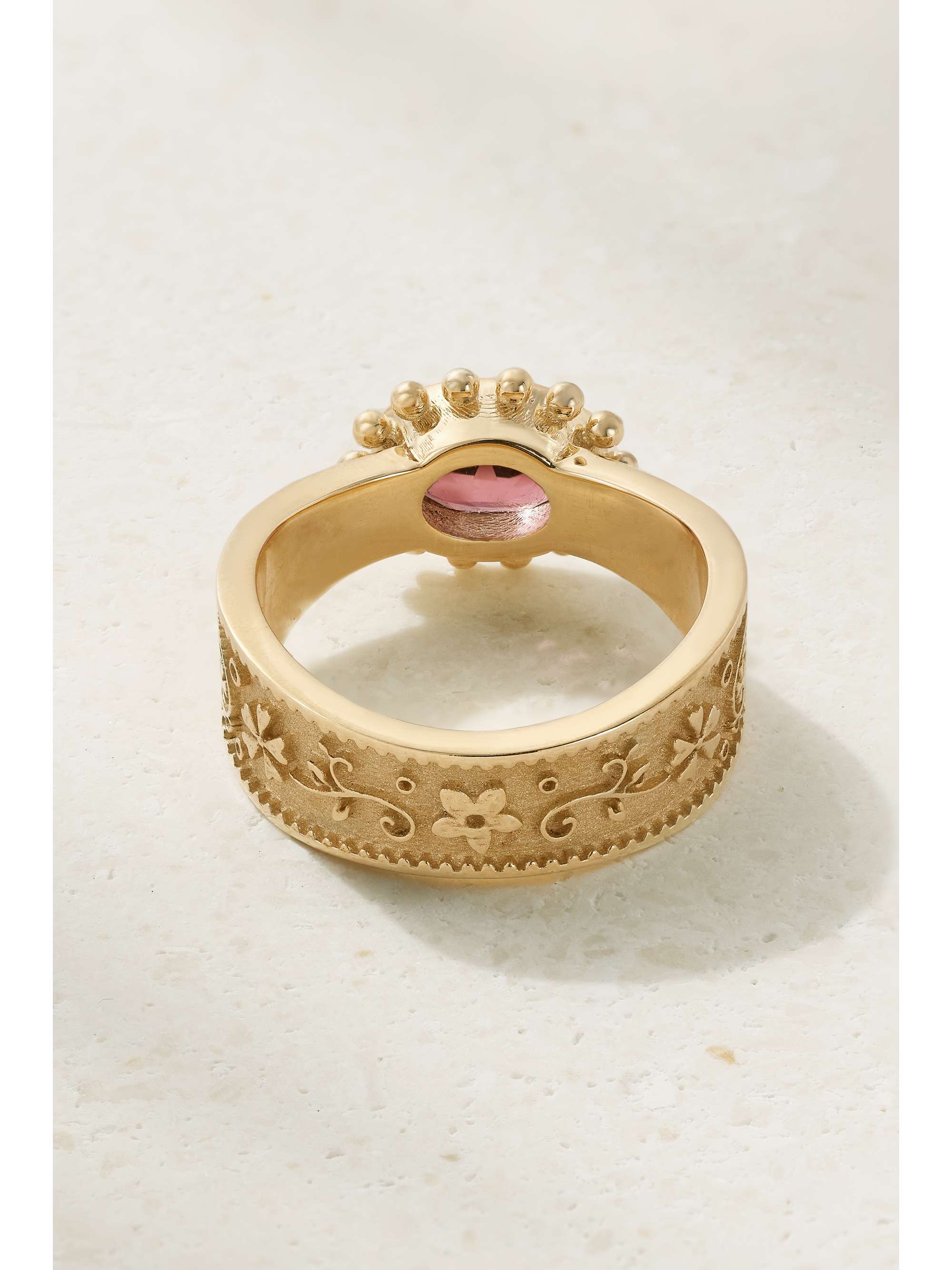 MARLO LAZ Southwestern 14-karat gold tourmaline ring