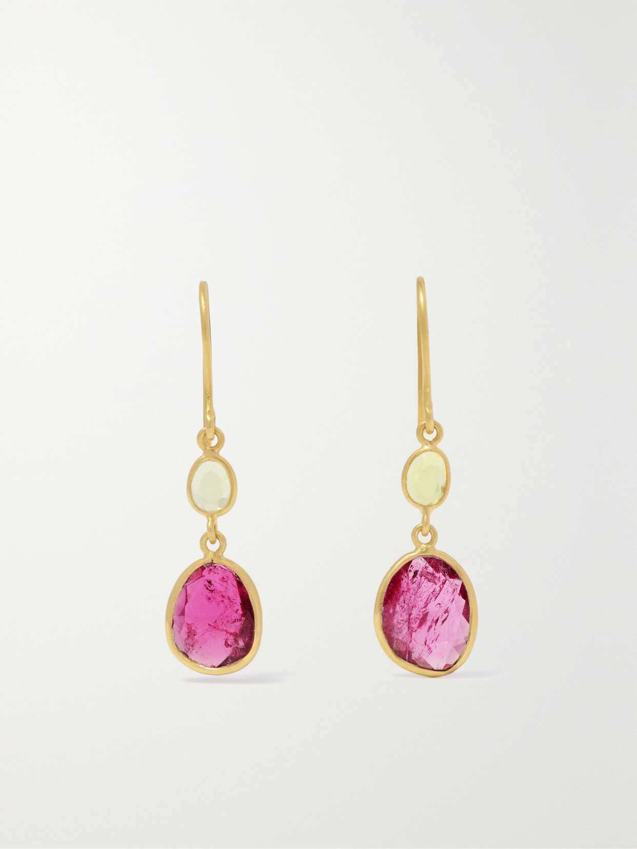 Pippa Small - 18-karat Gold Sapphire Earrings - Pink