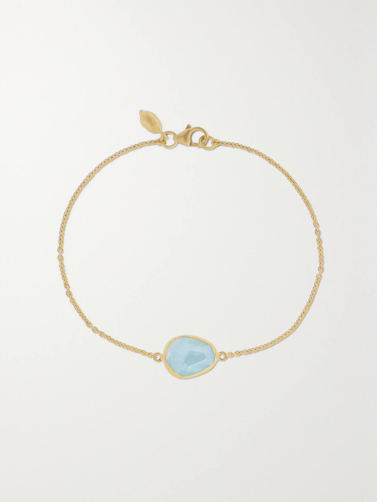 Pippa Small 18-karat Gold Aquamarine Bracelet