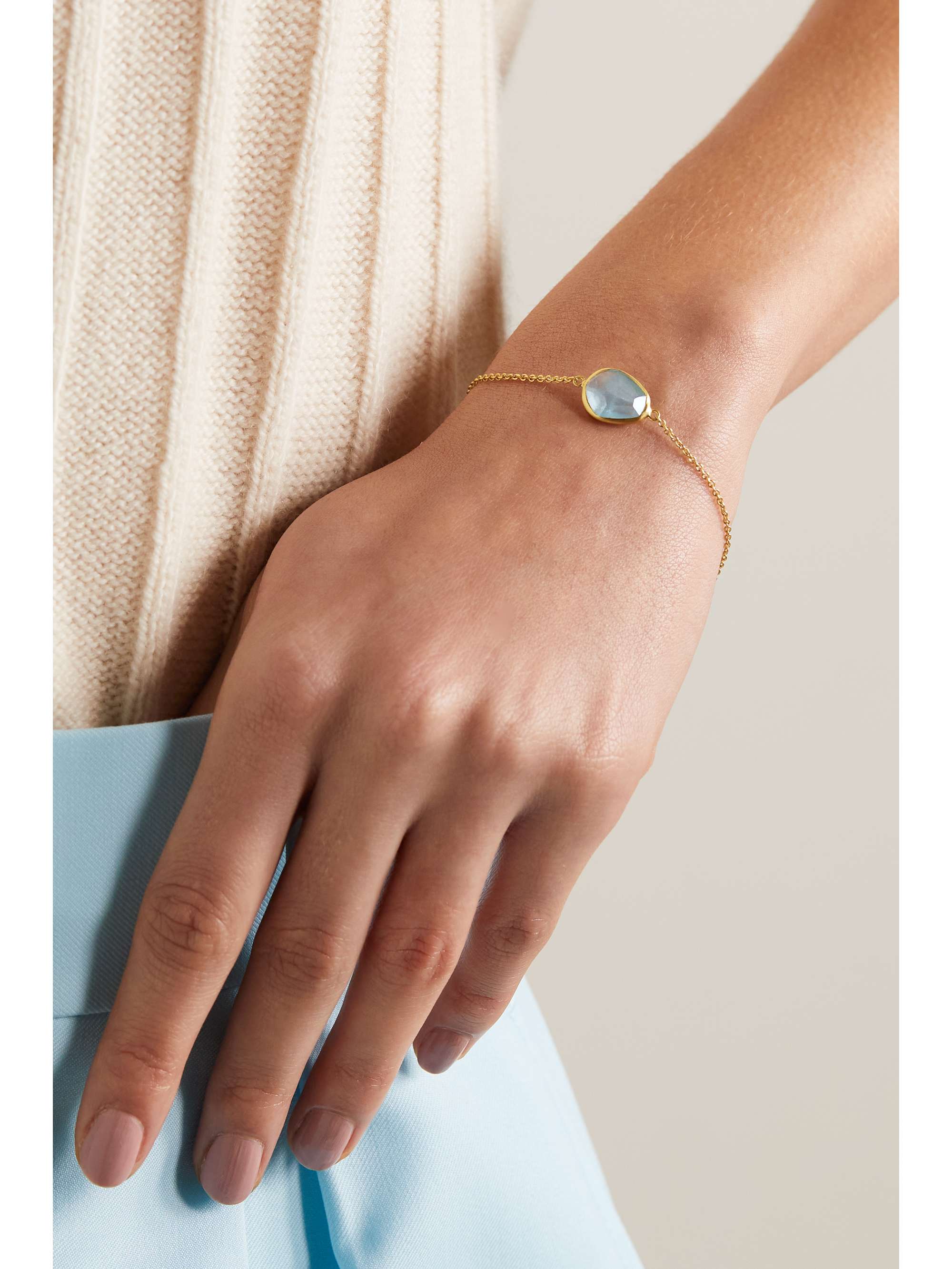 PIPPA SMALL 18K 黄金海蓝宝石手链