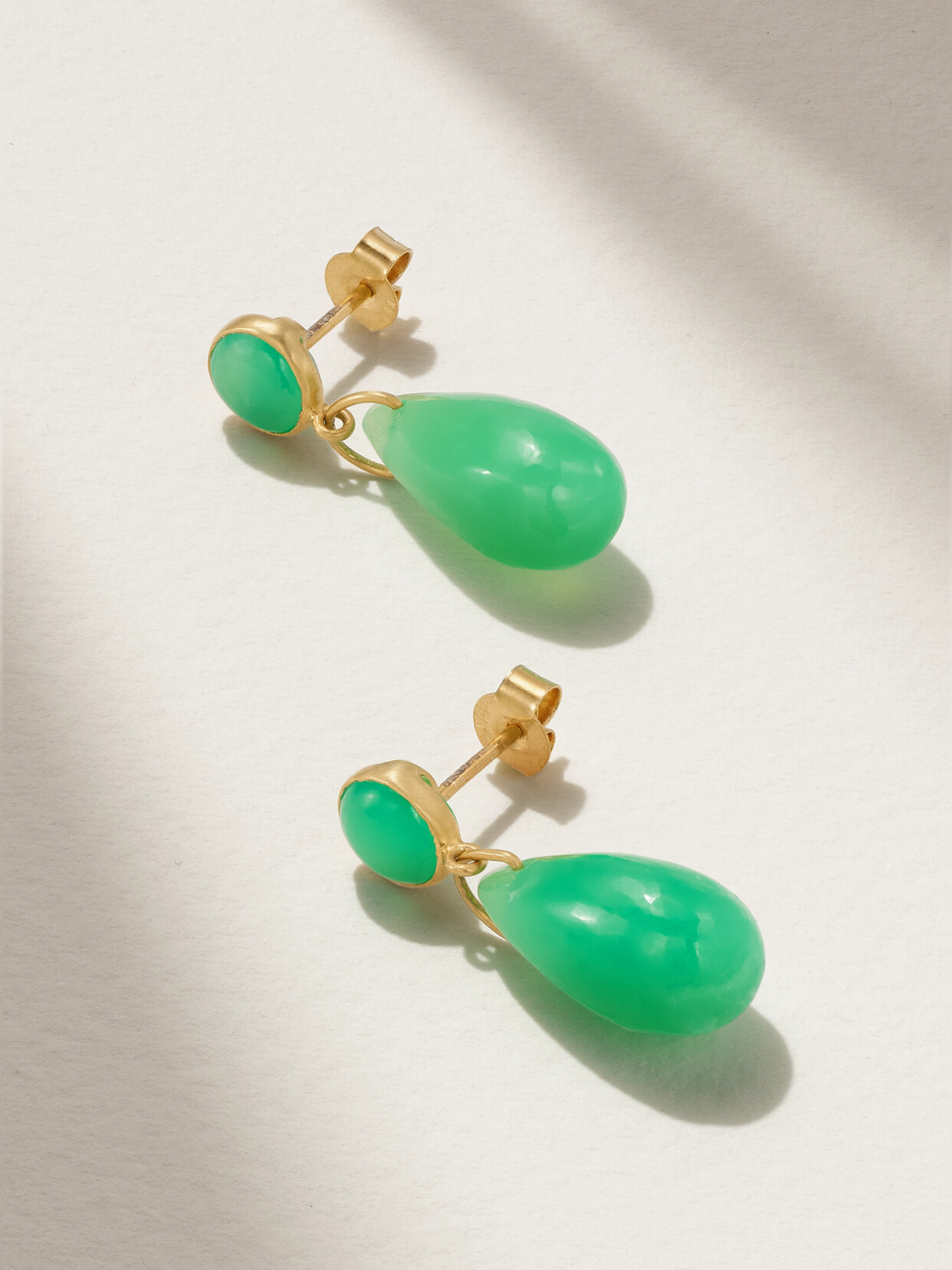 Pippa Small - 18-karat Gold Chrysoprase Earrings - Green