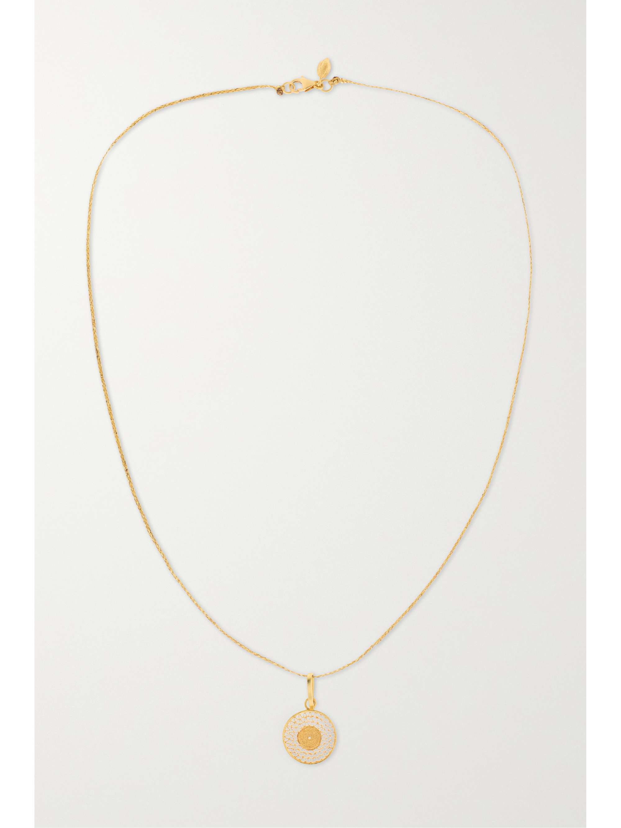 PIPPA SMALL 18-karat gold and cord necklace