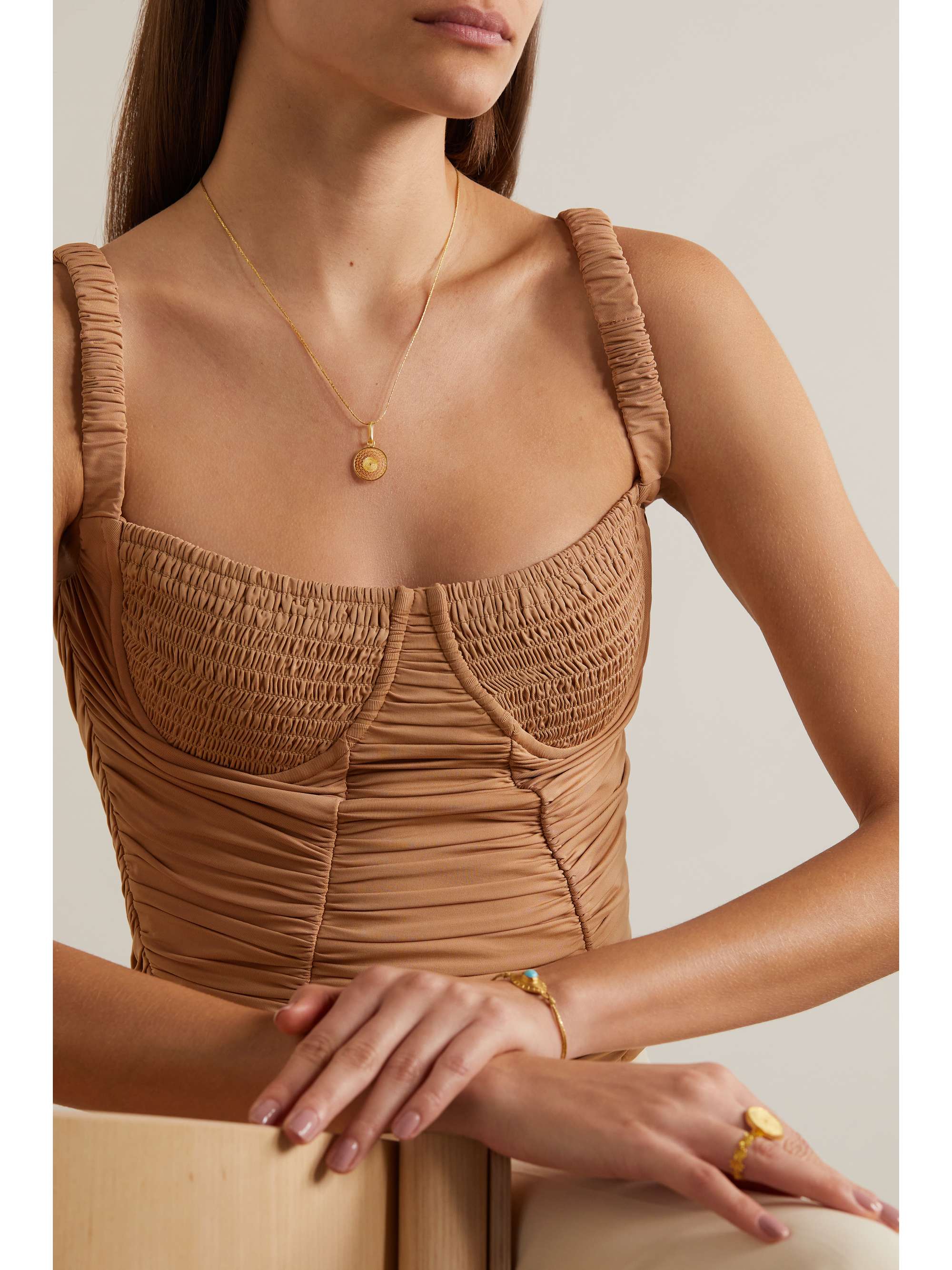 PIPPA SMALL 18-karat gold and cord necklace