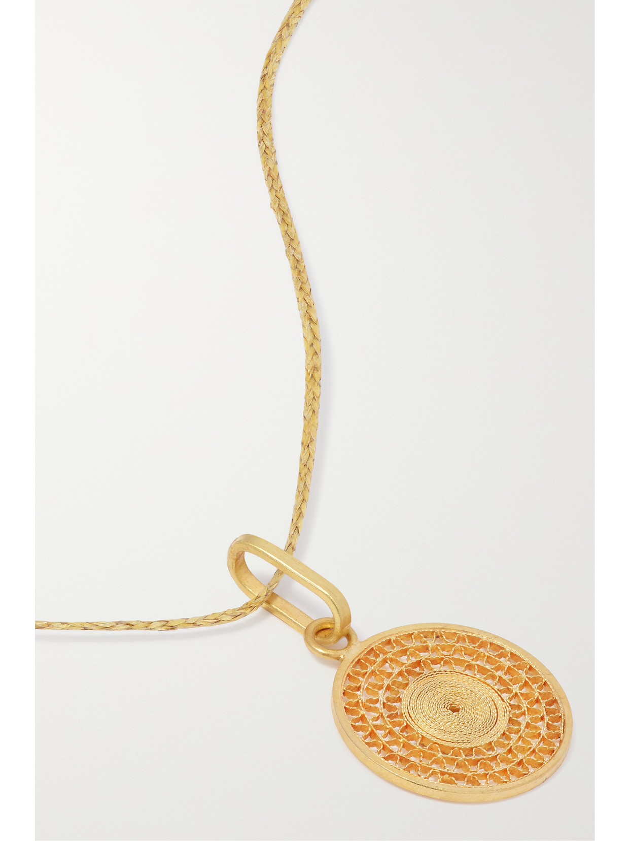 Pippa Small 18-karat Gold And Cord Necklace