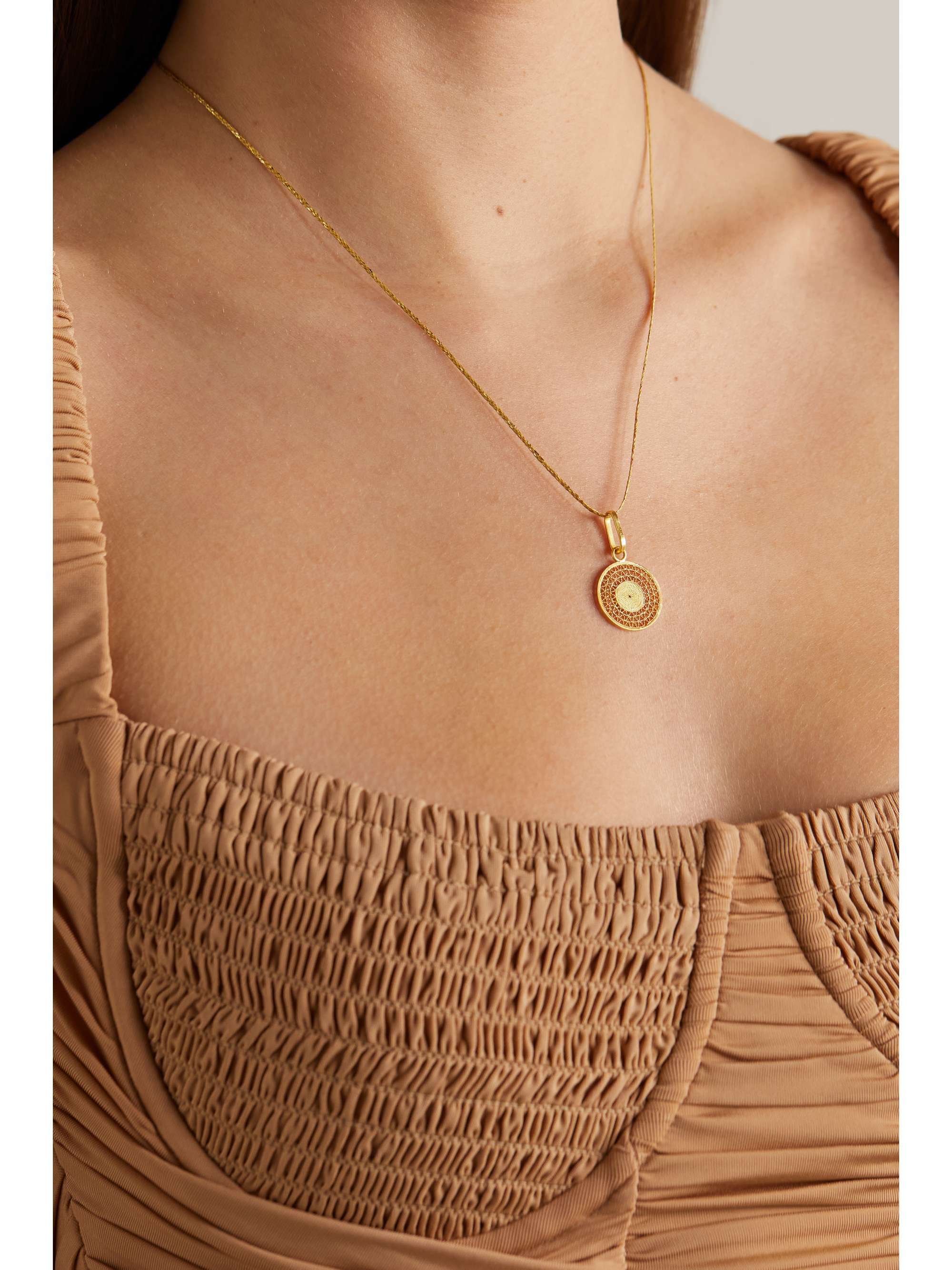 PIPPA SMALL 18-karat gold and cord necklace