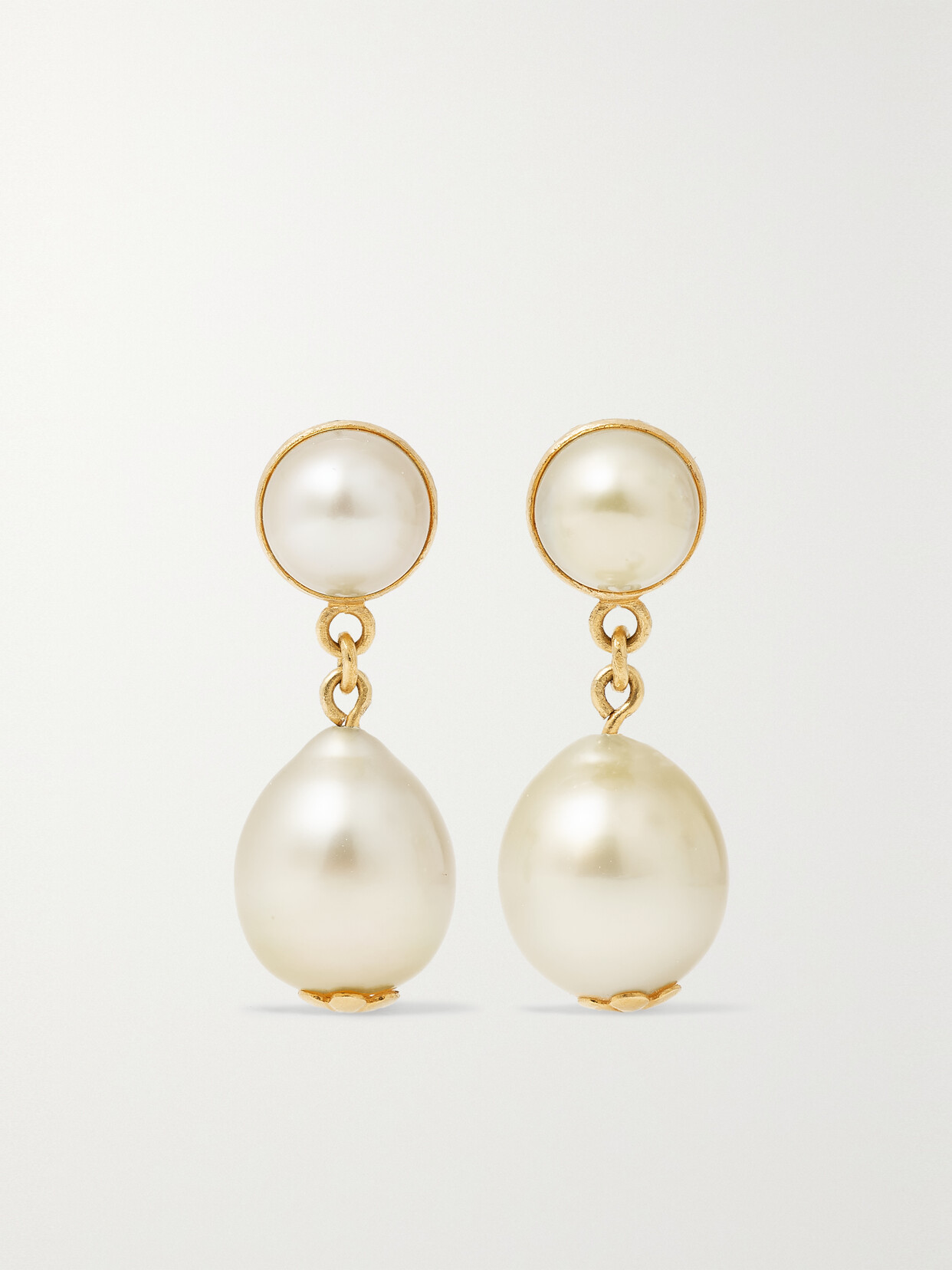 Pippa Small - 18-karat Gold Pearl Earrings - One size