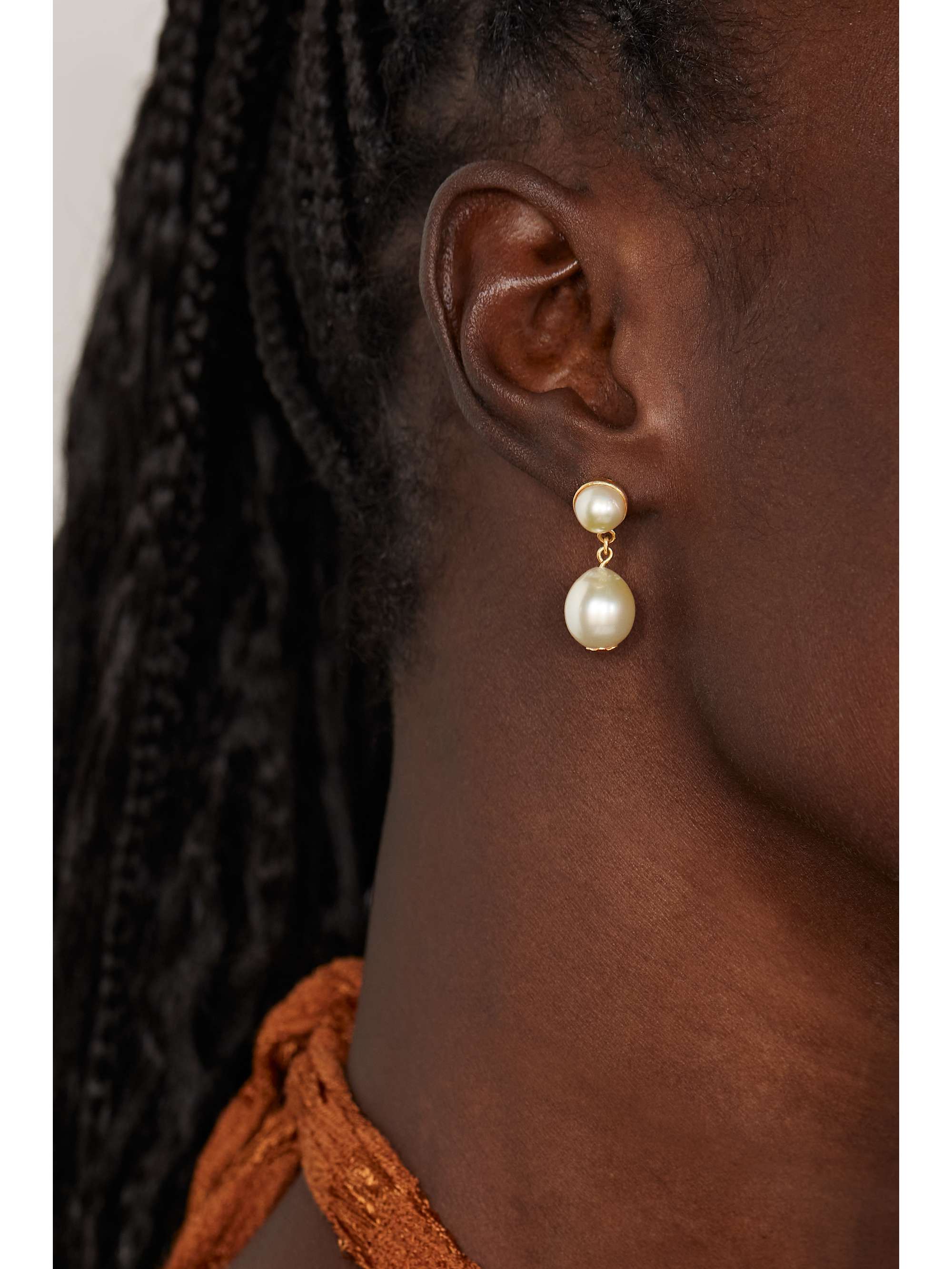 PIPPA SMALL 18-karat gold pearl earrings
