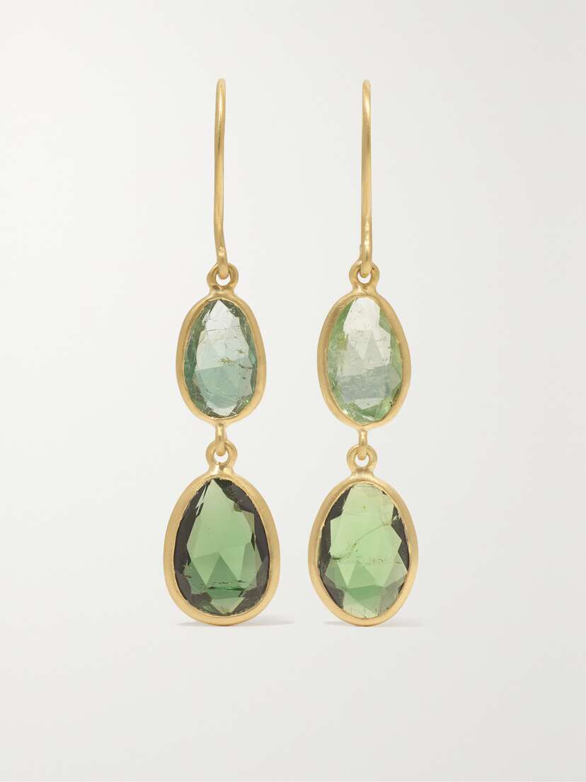 Pippa Small 18-karat Gold Emerald Earrings