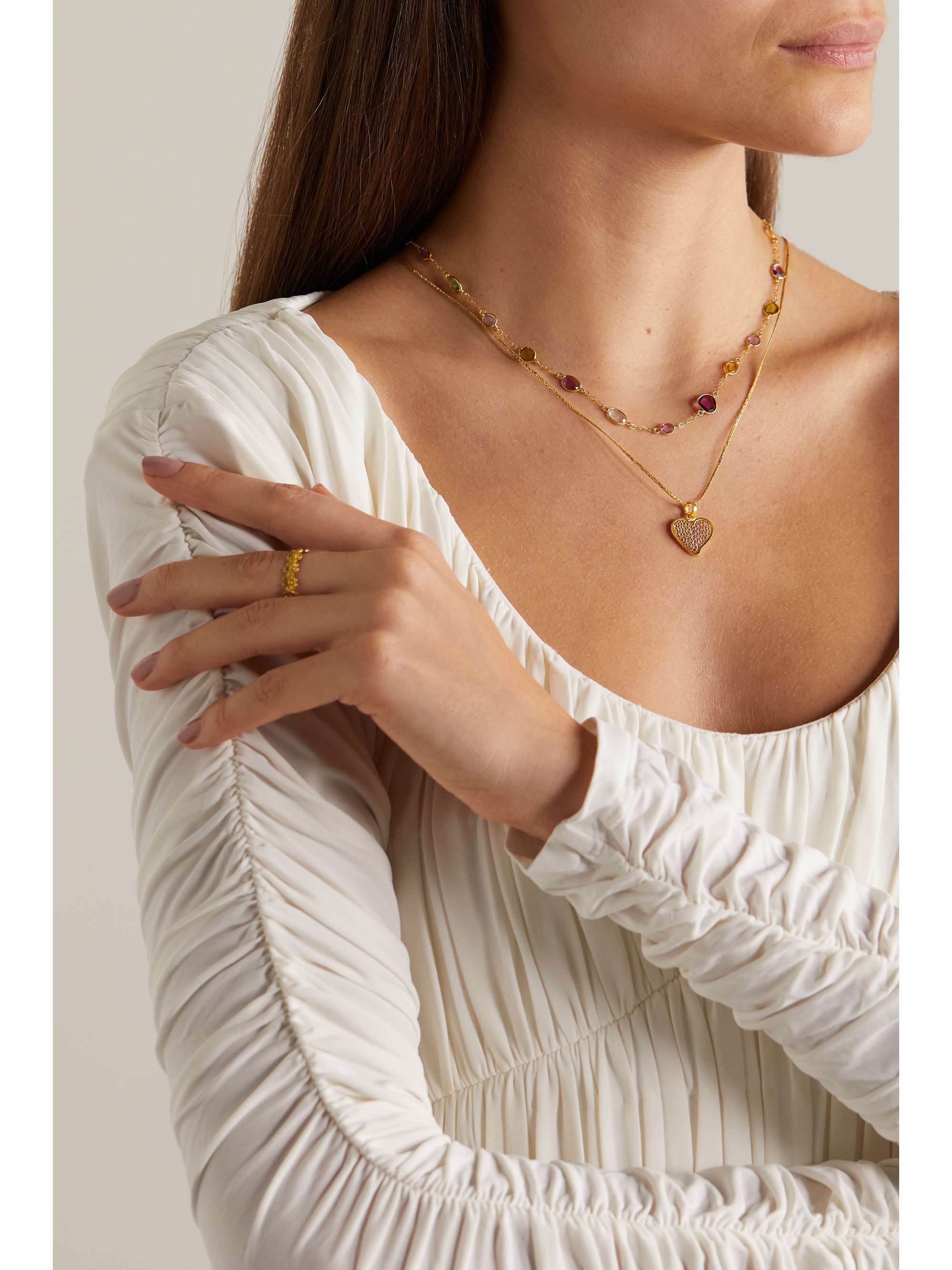 PIPPA SMALL 18K 黄金编绳项链