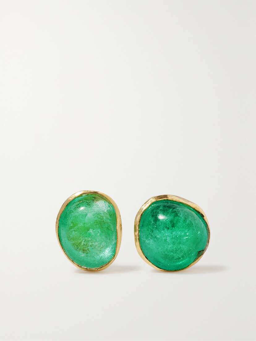 Pippa Small 18-karat Gold Emerald Earrings