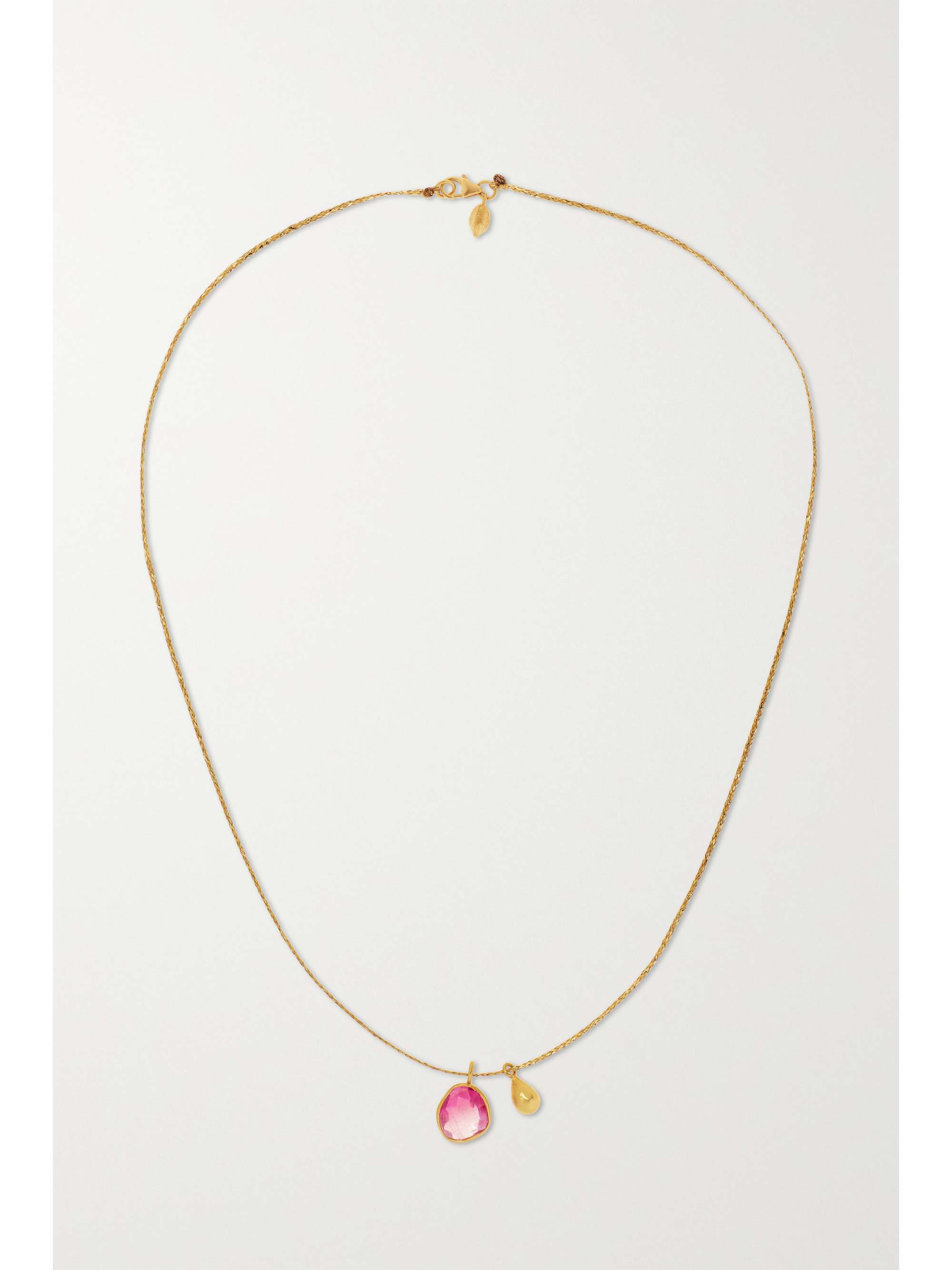 PIPPA SMALL 18K 黄金、编绳、碧玺项链