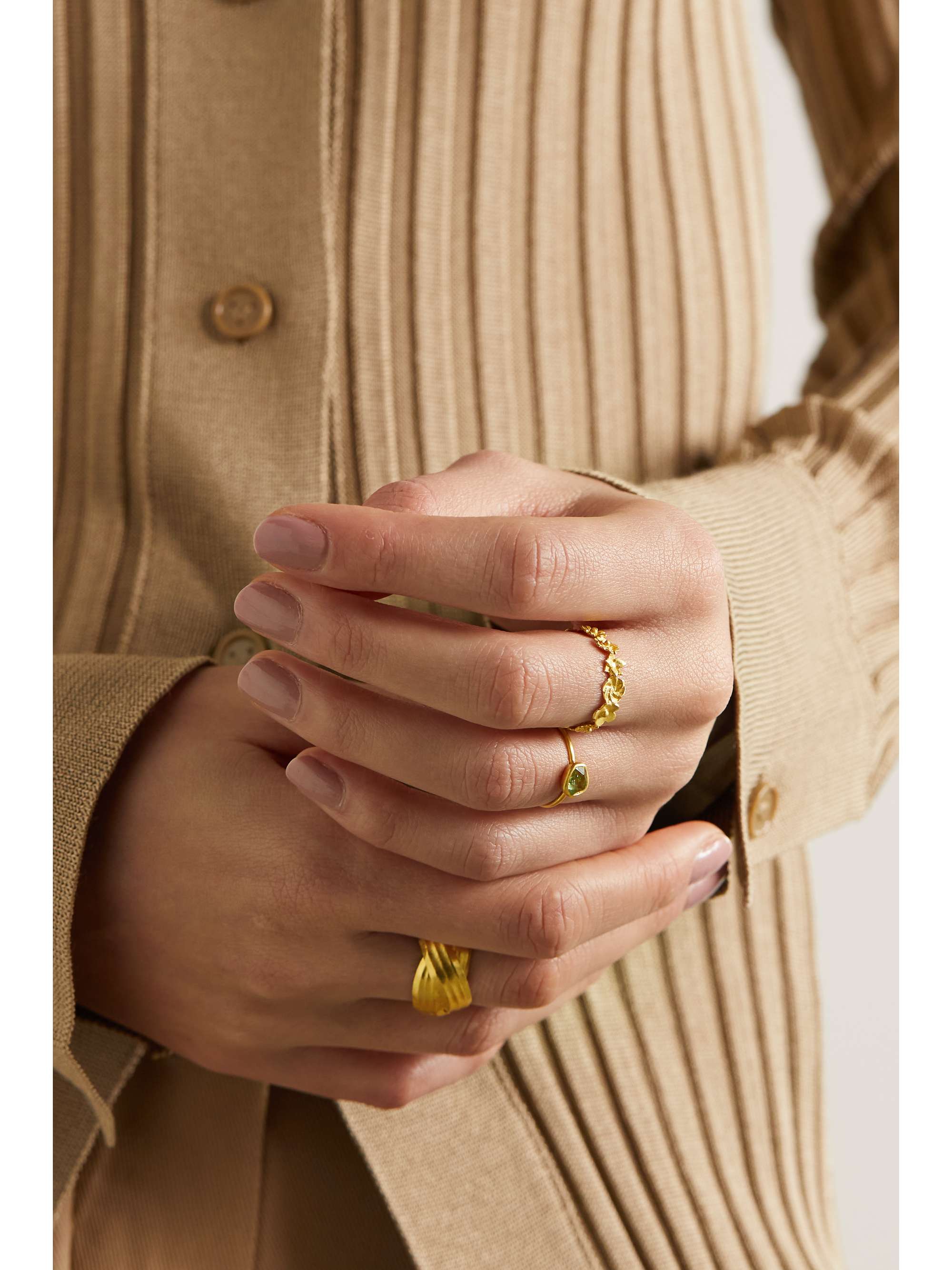 PIPPA SMALL 18K 黄金碧玺戒指