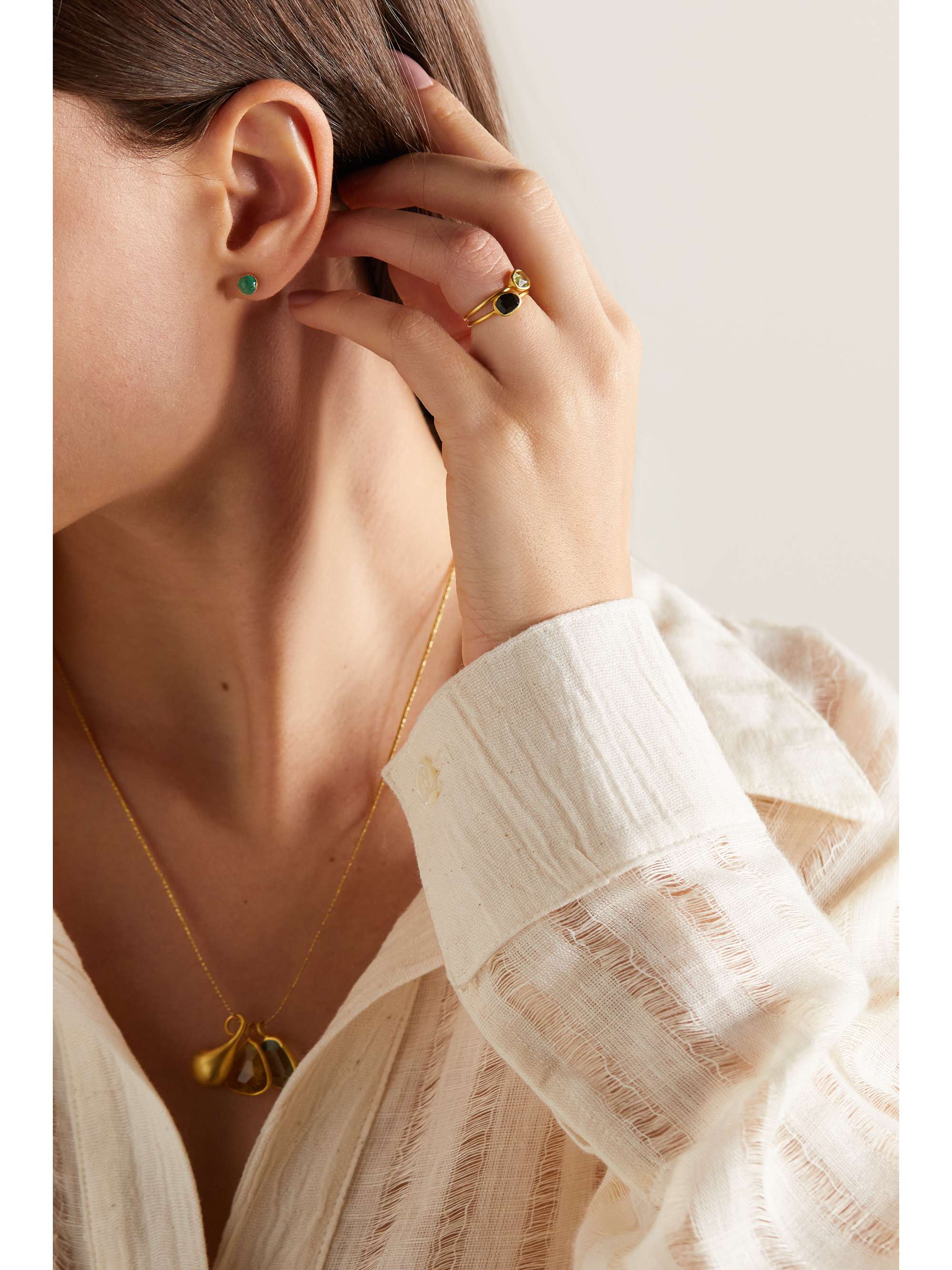 PIPPA SMALL 18K 黄金碧玺戒指