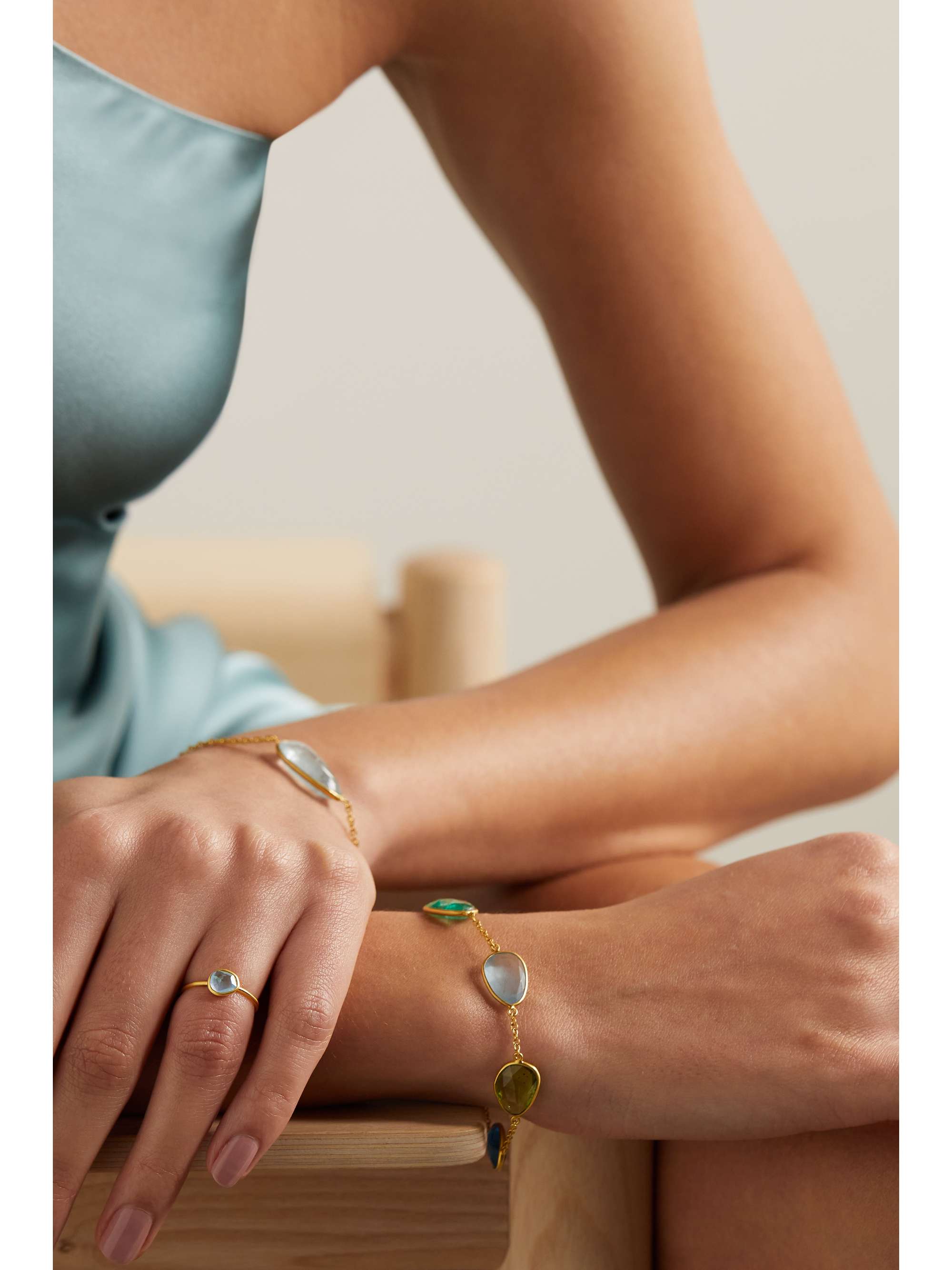 PIPPA SMALL 18-karat gold aquamarine ring
