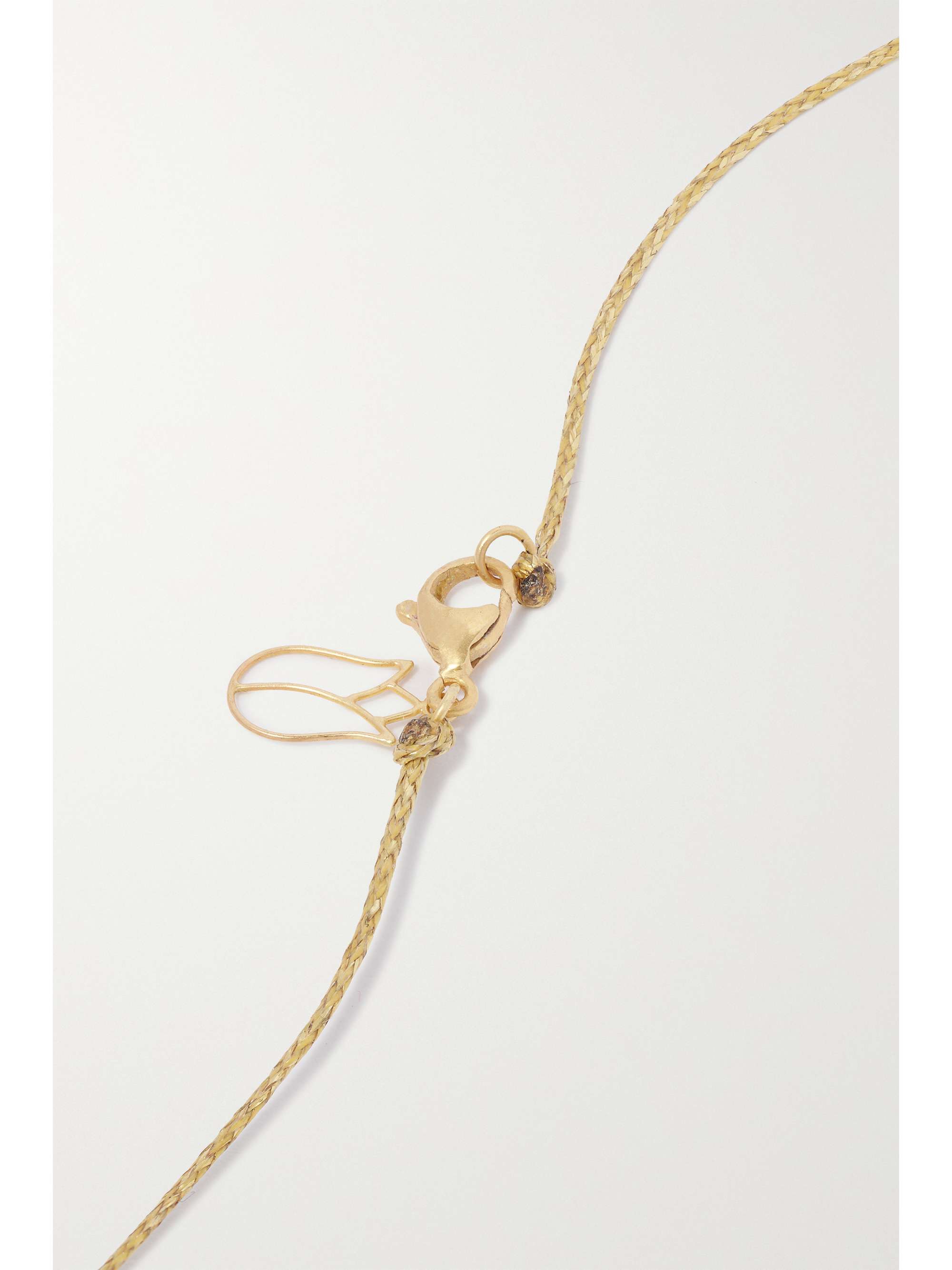 PIPPA SMALL 18-karat gold and cord necklace